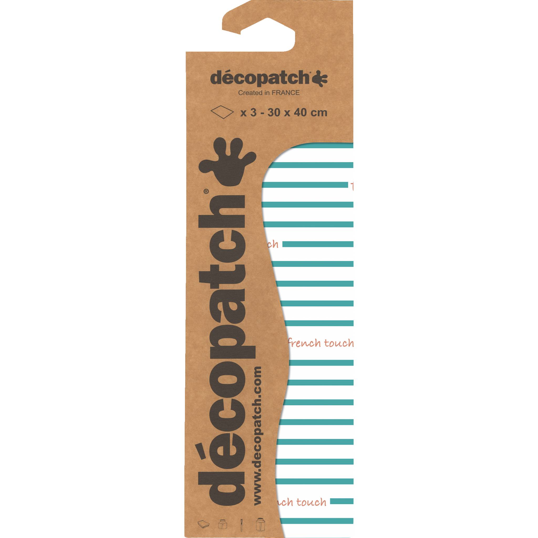 Décopatch 6x Blisterpackung 3 Bogen Papier 30x40cm gleichen Design Nr. 855 C855C