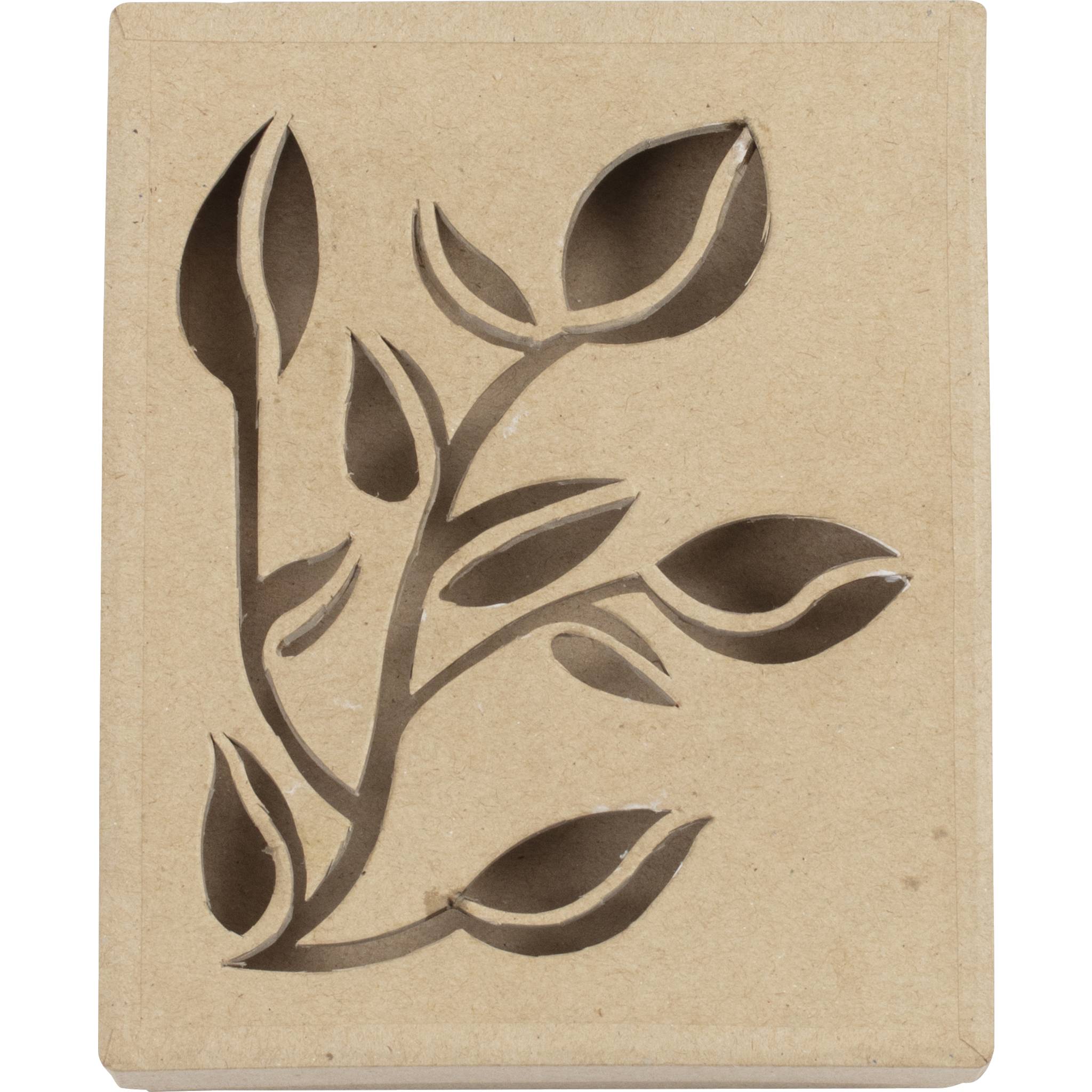 Décopatch 4x Pappmaché rechteckige Schachtel 15x12x3cm - Kartonbraun BT077C