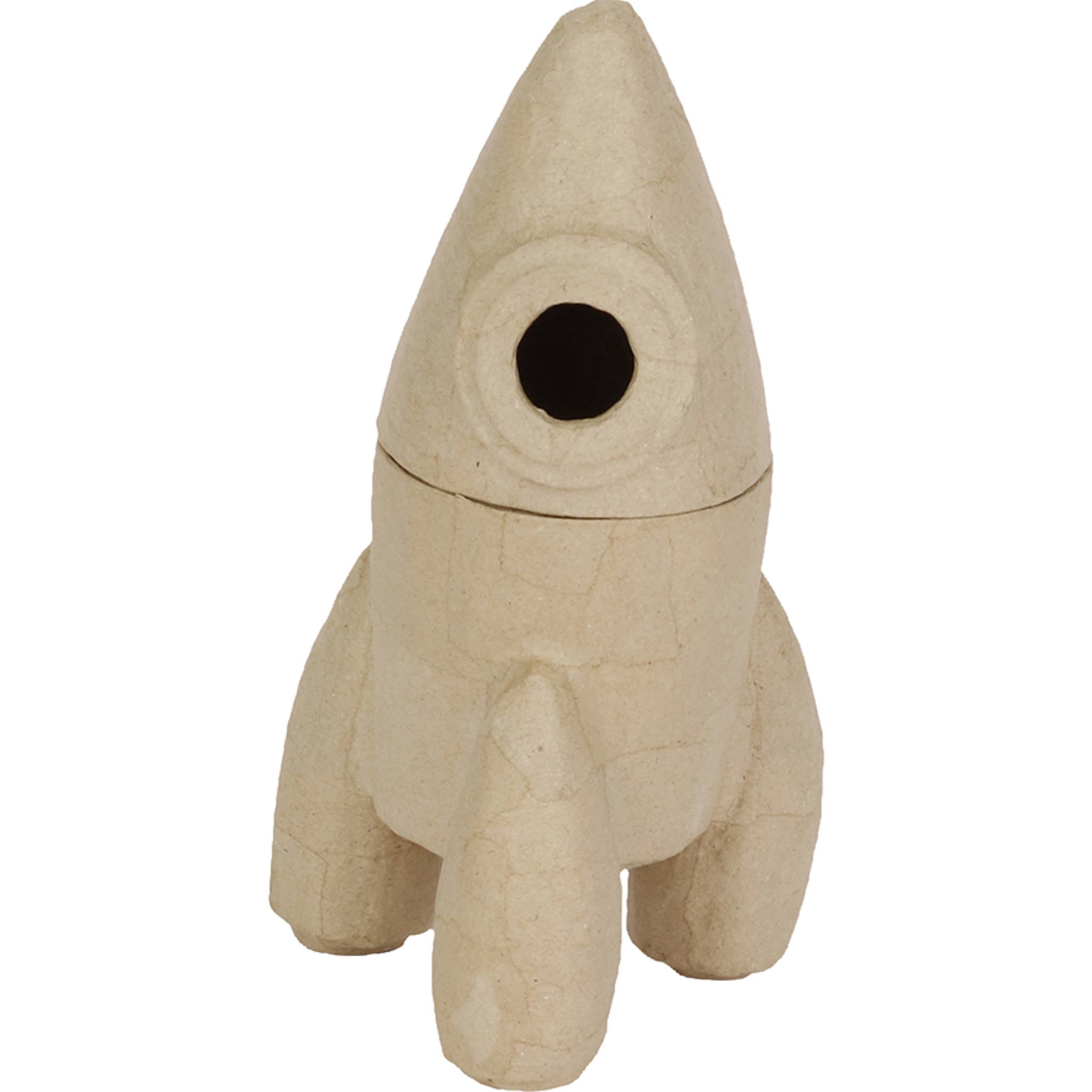 Décopatch 5x Braunes Pappmaché, Raketenschachtel 11,5x22,5cm Kartonbraun BT074C