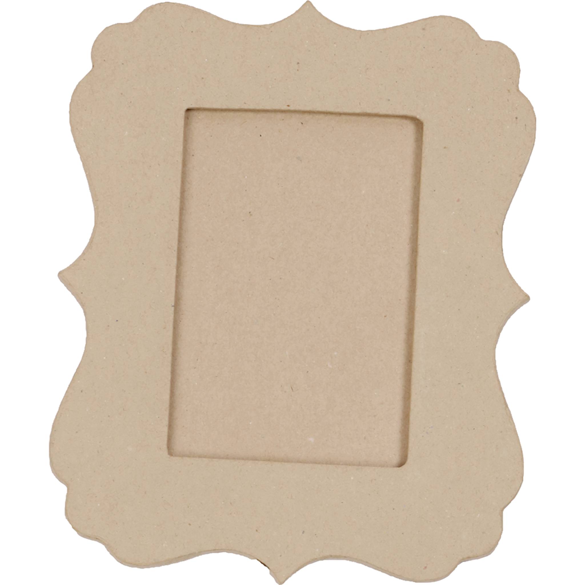 Décopatch 2x Braunes Pappmaché, Rahmen Ornament 1X20X25cm - Kartonbraun CD014O