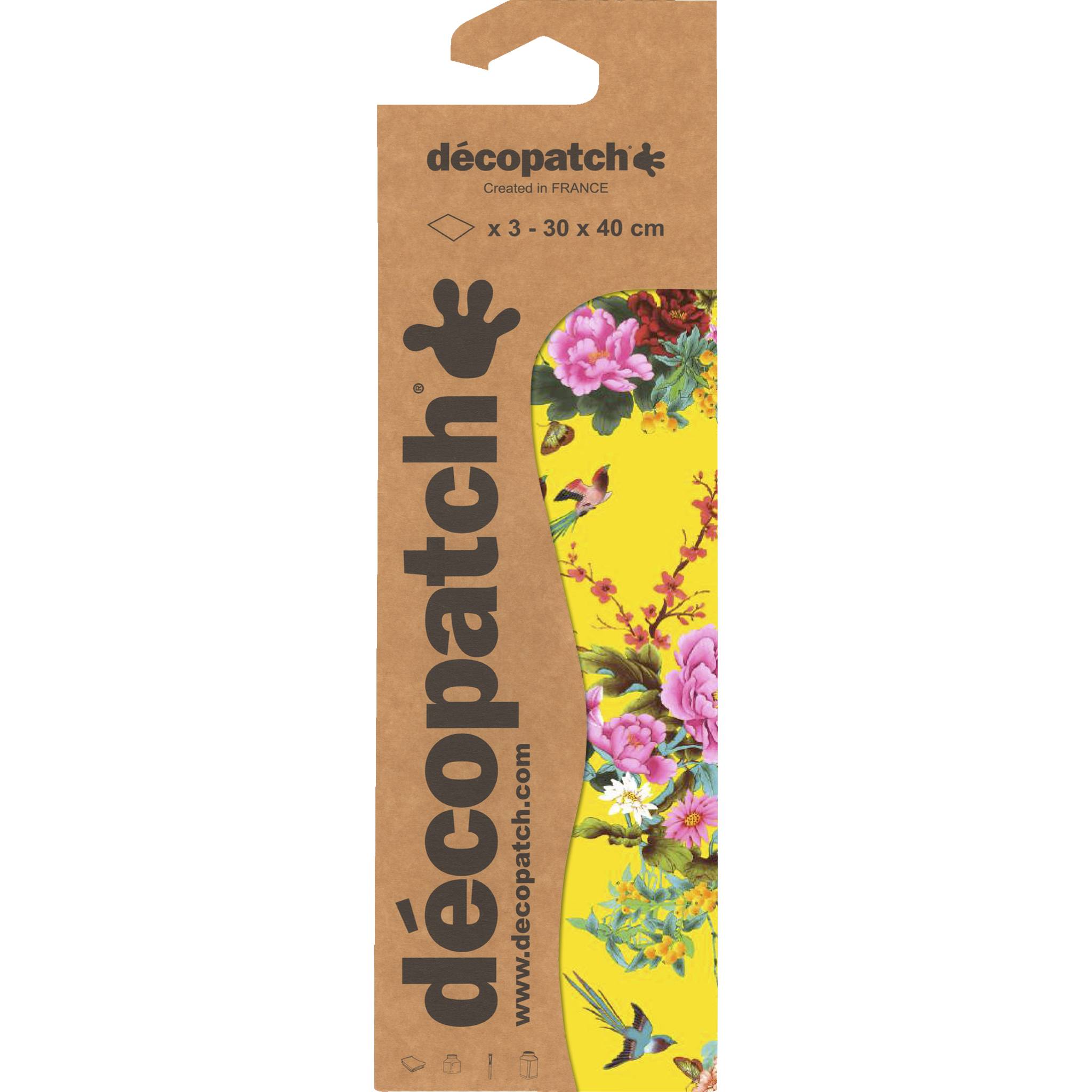 Décopatch 6x Blisterpackung 3 Bogen Papier 30x40cm gleichen Design Nr. 750 C750O