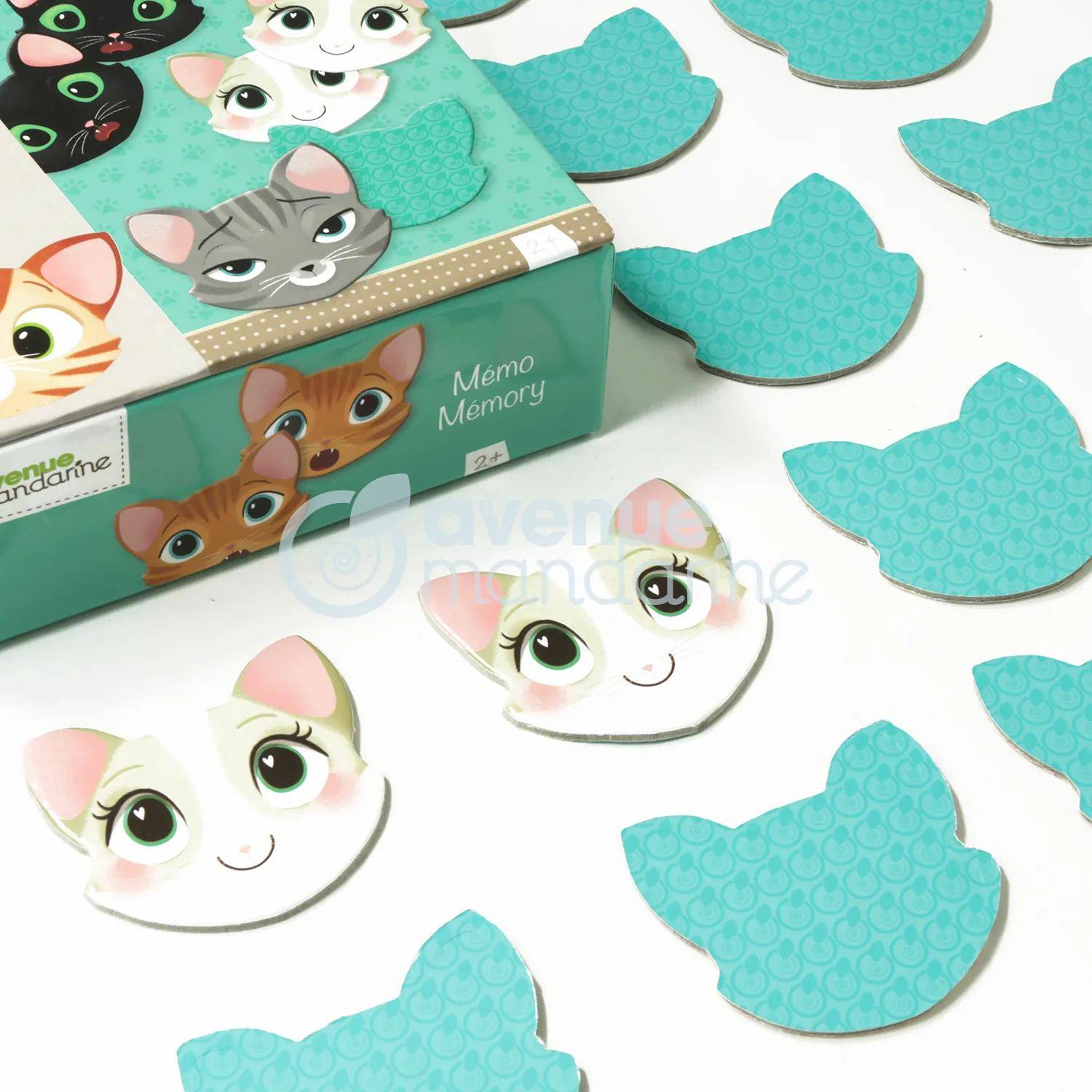 Avenue Mandarine 2x Memory, Katzen und Ausdrücke - Mehrfarbig JE505O