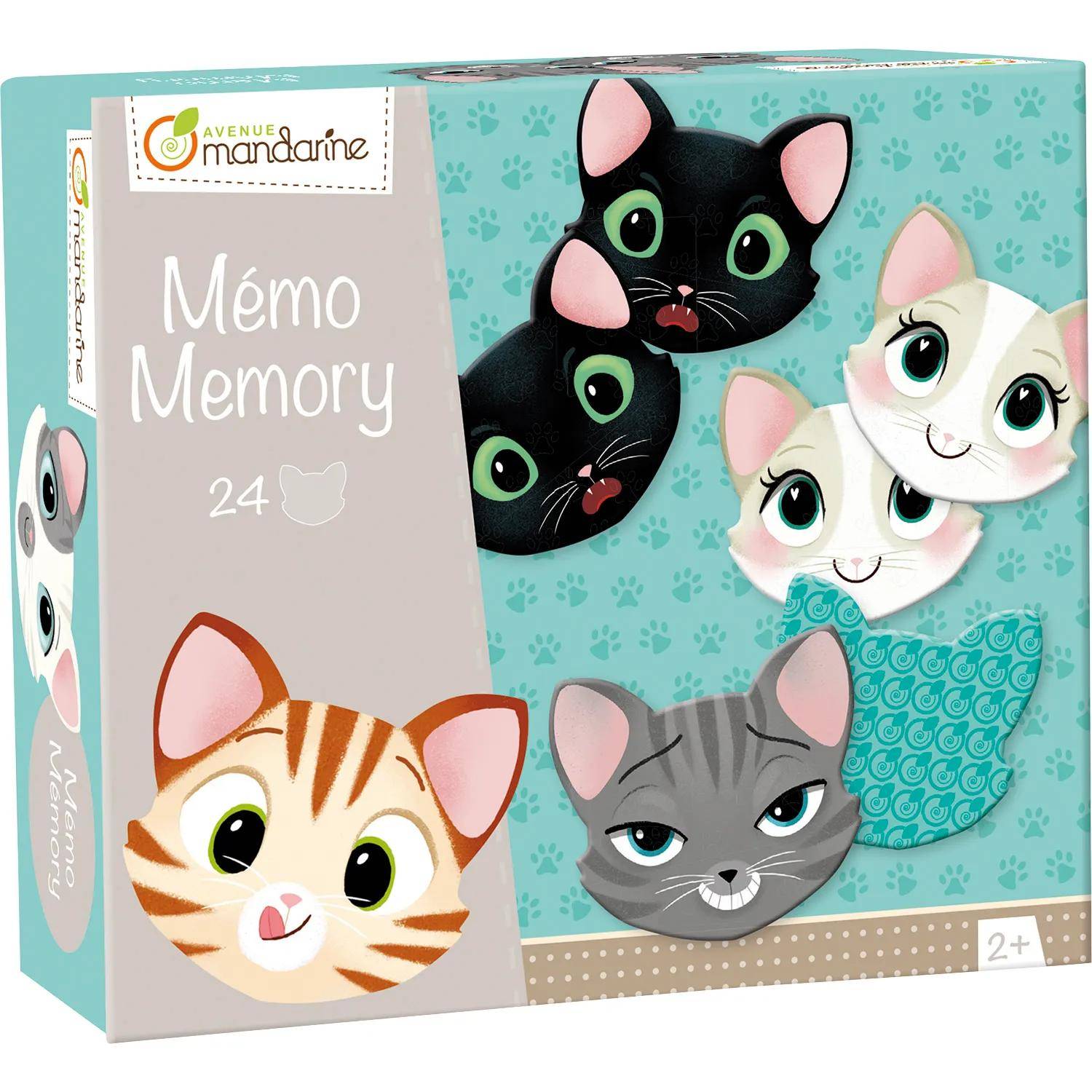 Avenue Mandarine 2x Memory, Katzen und Ausdrücke - Mehrfarbig JE505O