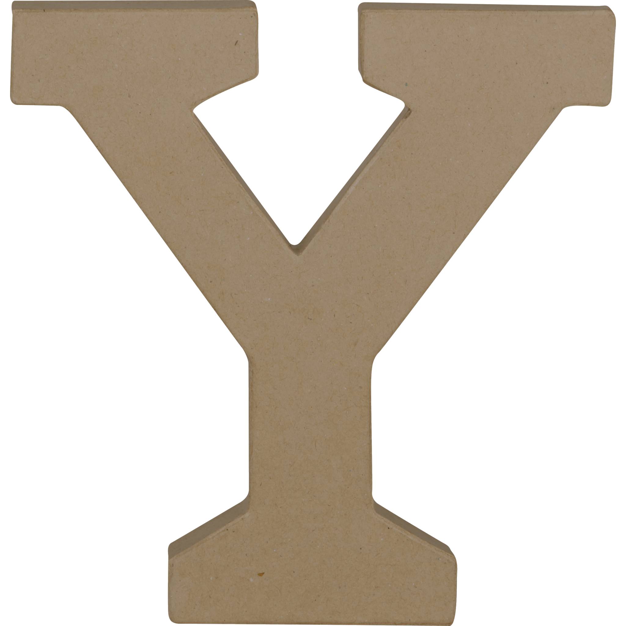 Décopatch 3x Pappmaché Kraft, Großbuchstabe Y 20cm - Kartonbraun AC876C
