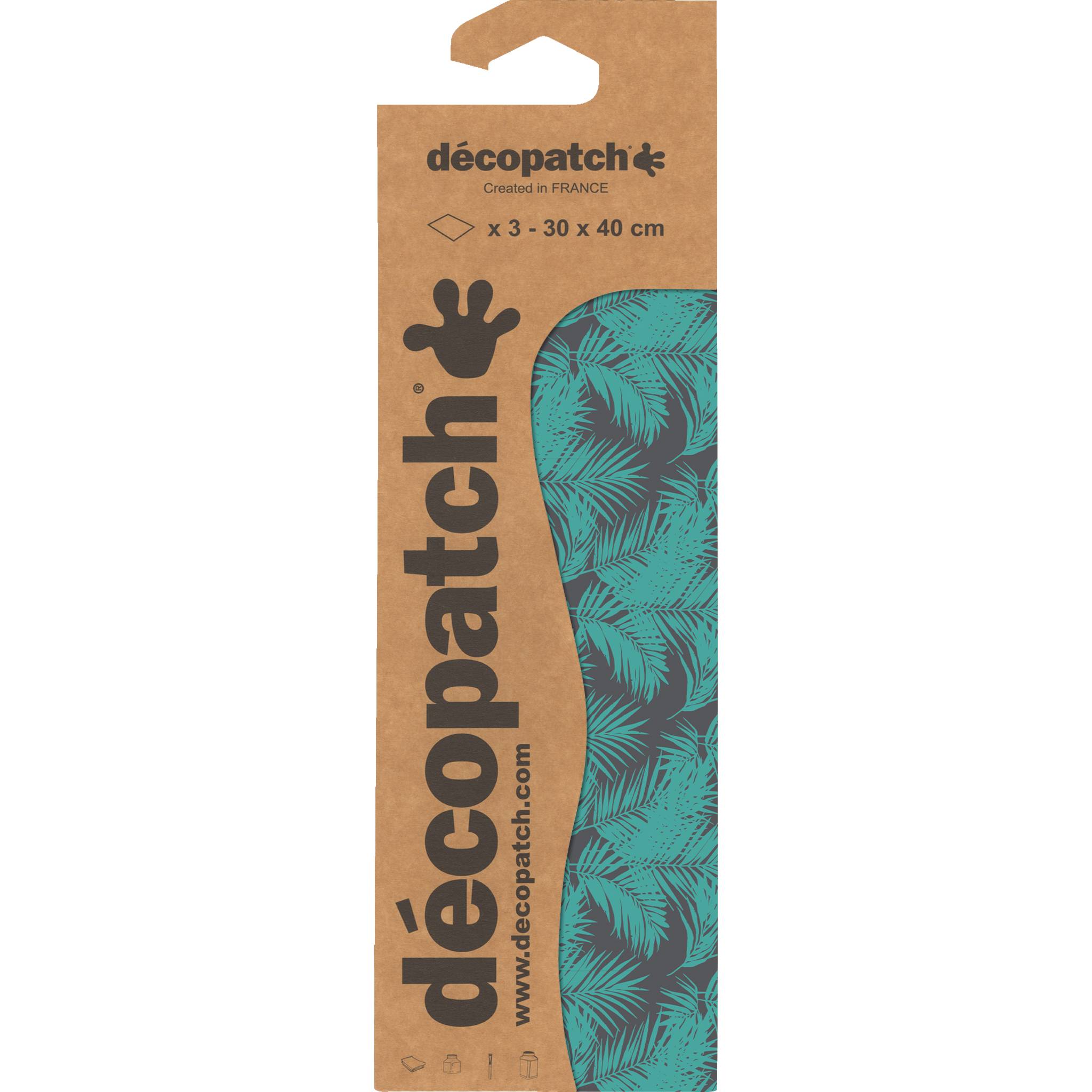 Décopatch 6x Blisterpackung 3 Bogen Papier 30x40cm gleichen Design Nr. 755 C755O