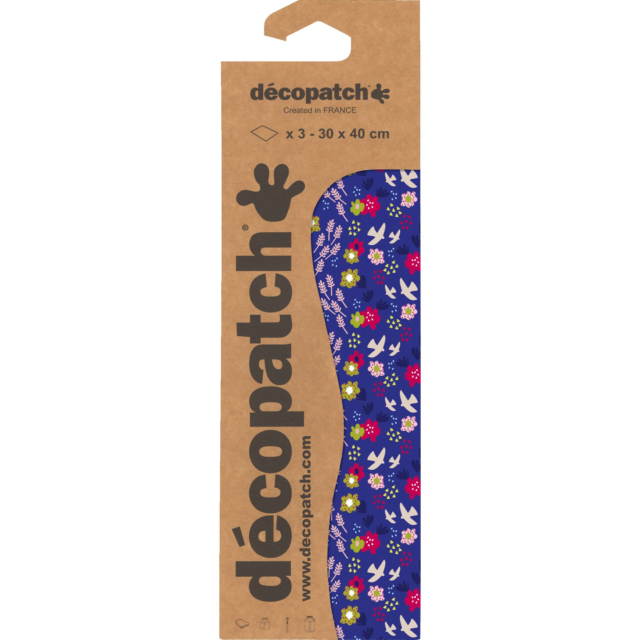 Décopatch 6x Blisterpackung 3 Bogen Papier 30x40cm gleichen Design Nr. 813 C813C