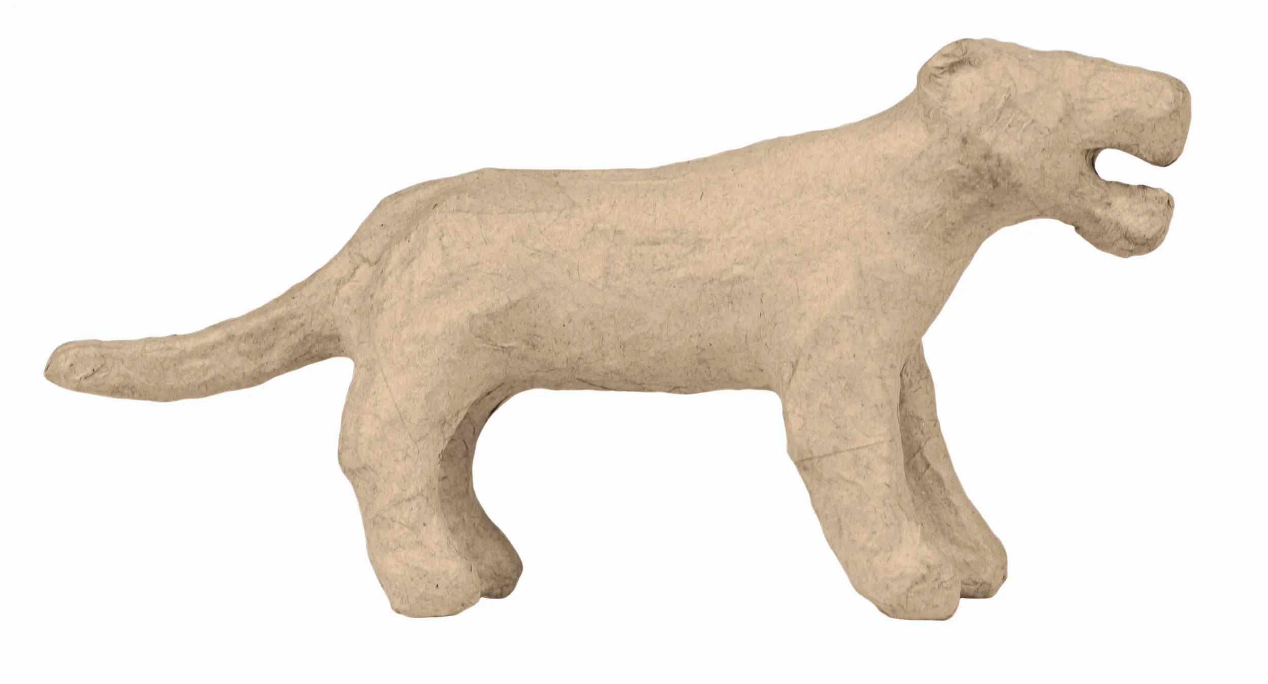 Décopatch 5x Pappmaché, Panther 16x4x8 cm - Kartonbraun AP207C