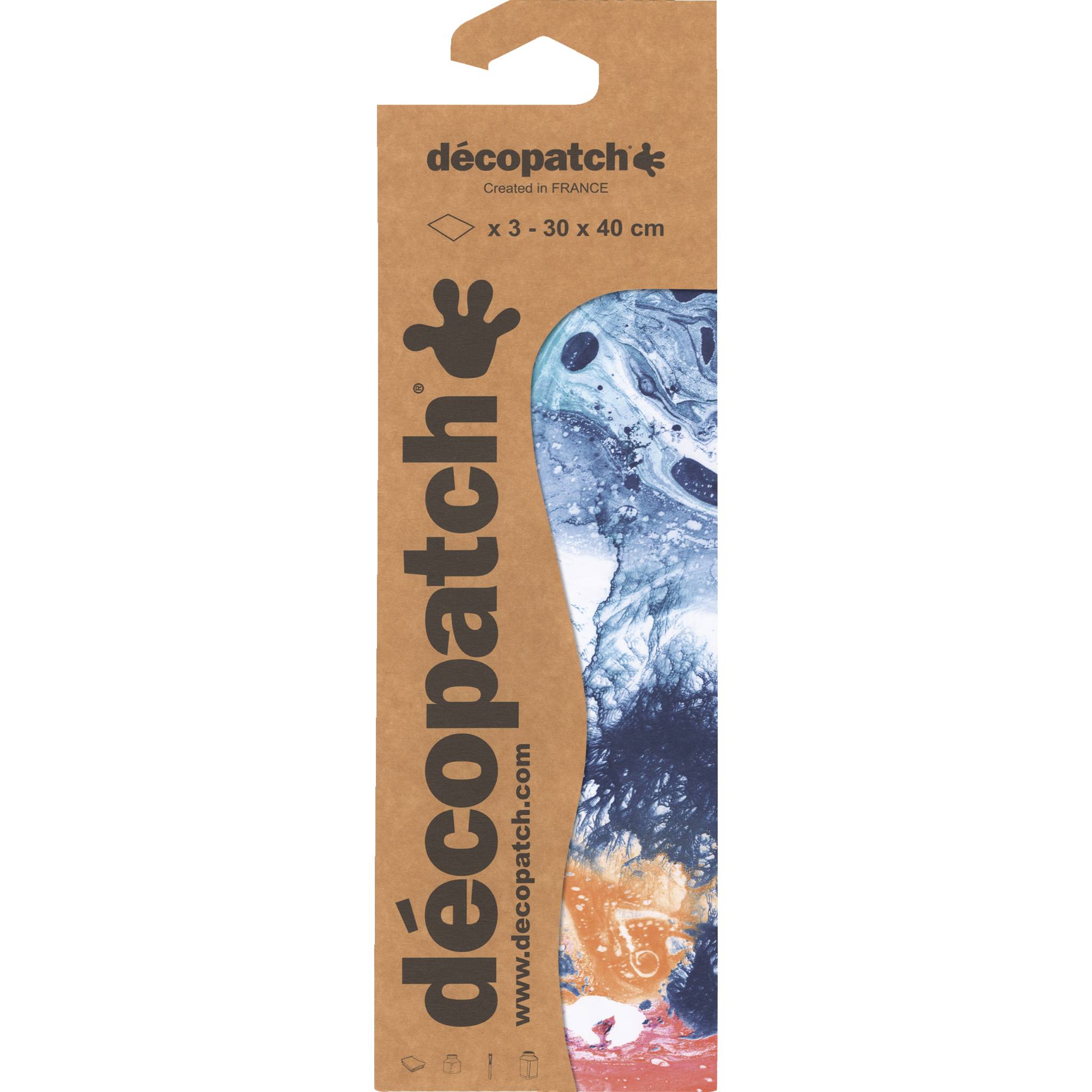 Décopatch 6x Blisterpackung mit 3 Bogen -Papier 30x40cm - C793C