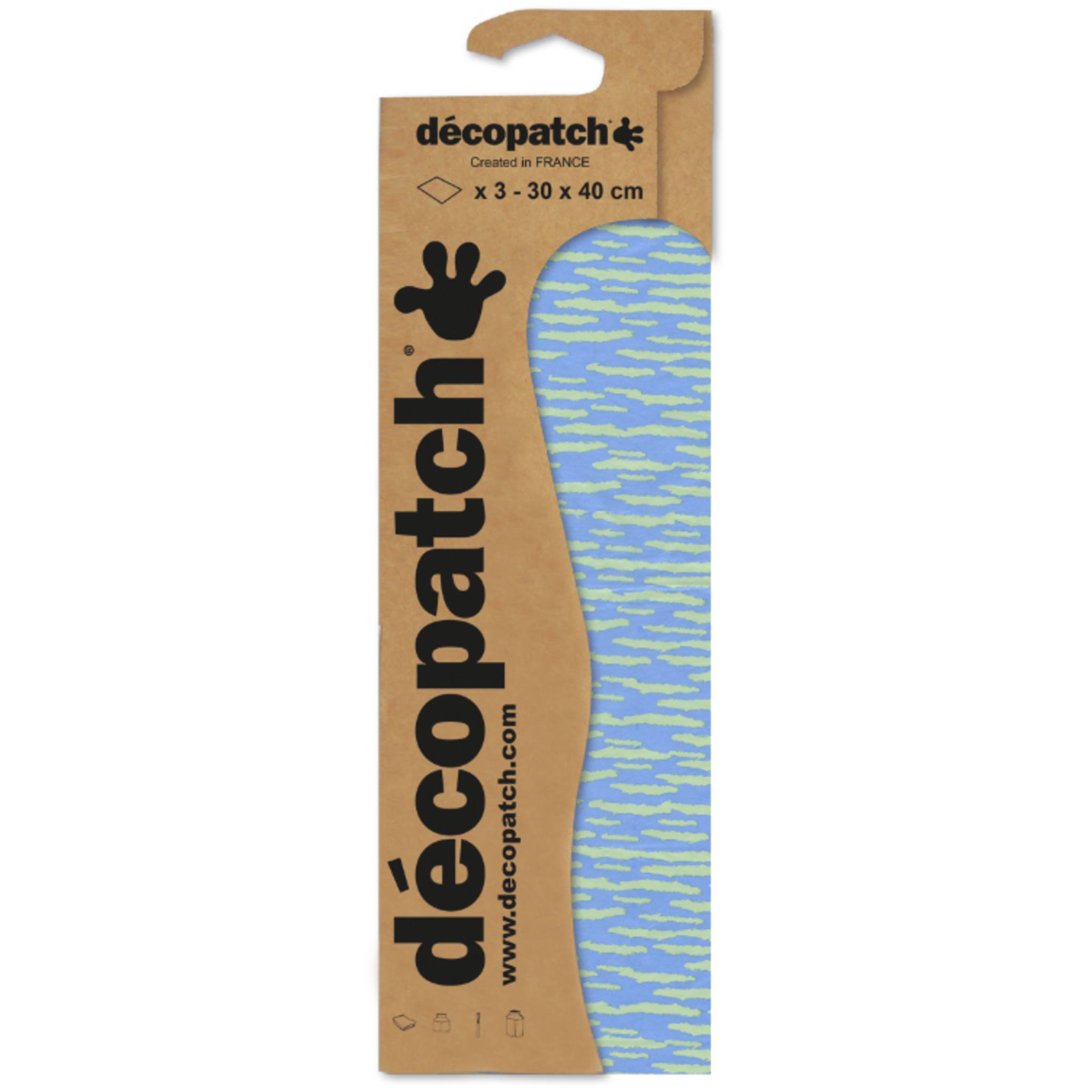 Décopatch 6x Blisterpackung 3 Bogen Papier 30x40cm gleichen Design Nr. 836 C836C