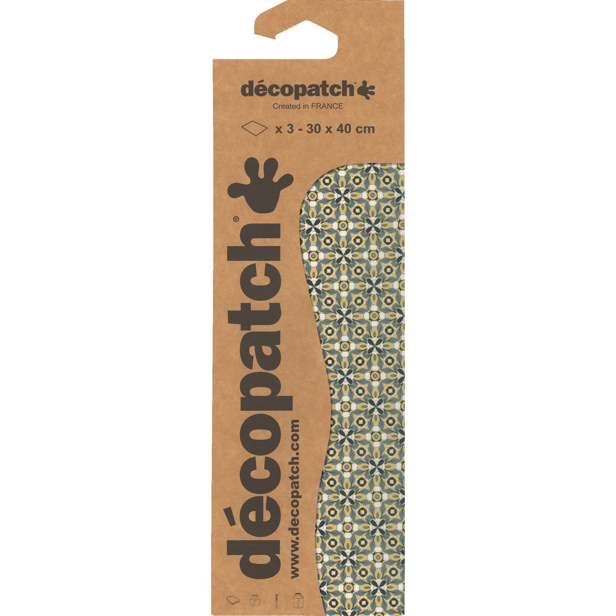 Décopatch 6x Blisterpackung 3 Bogen Papier 30x40cm gleichen Design Nr. 706 C706O