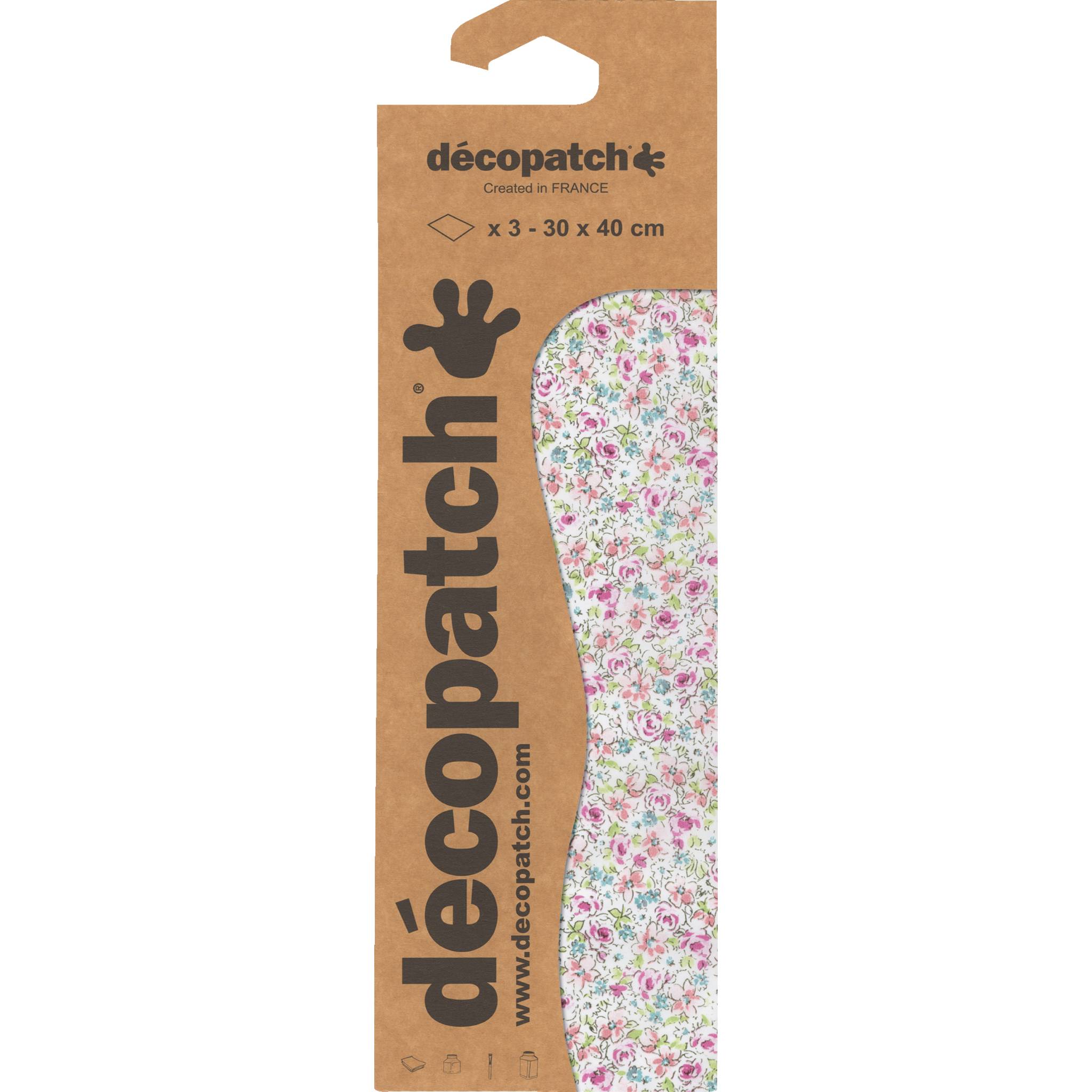 Décopatch 6x Blisterpackung 3 Bogen Papier 30x40cm gleichen Design Nr. 717 C717O