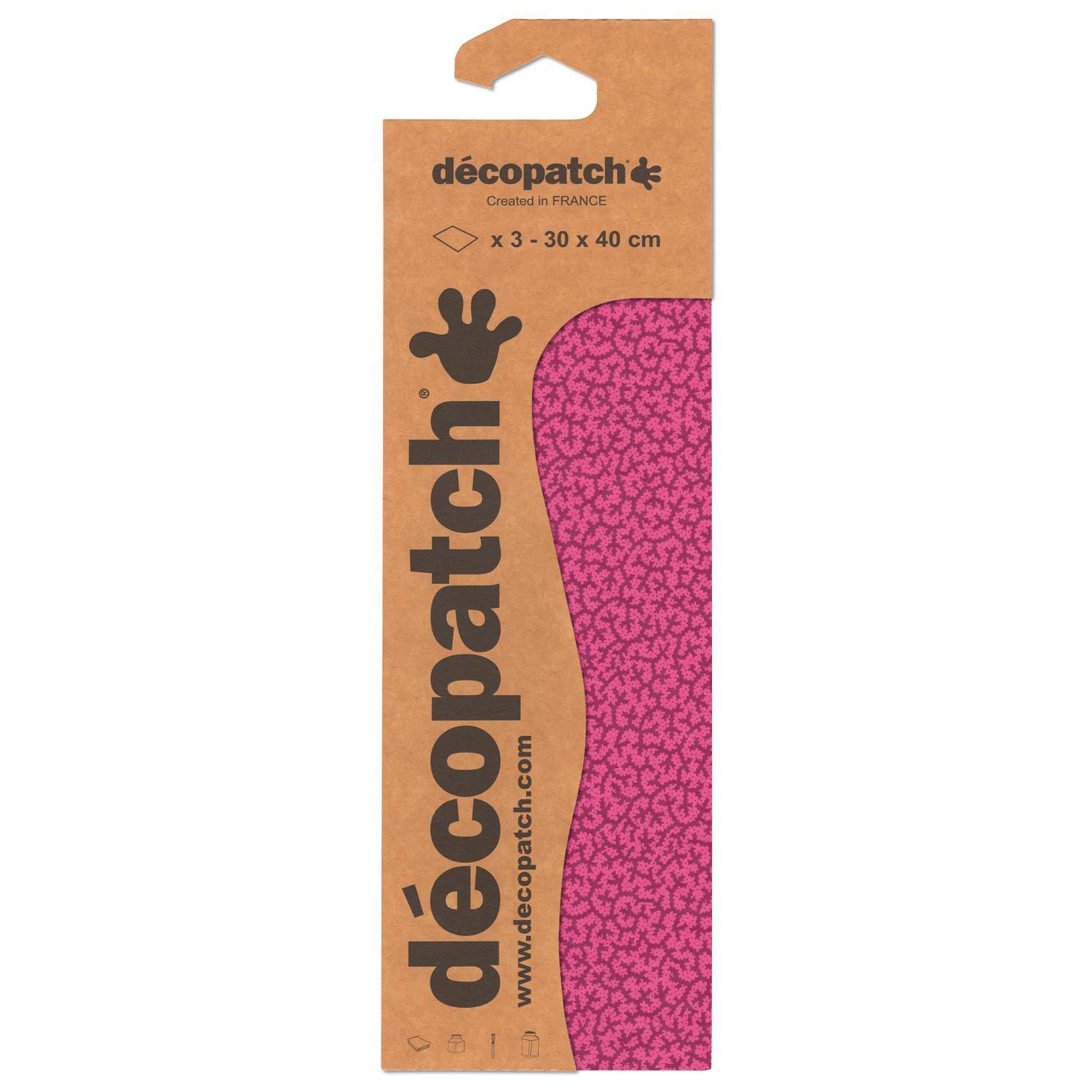 Décopatch 6x Blisterpackung 3 Bogen Papier 30x40cm gleichen Design Nr. 710 C710O