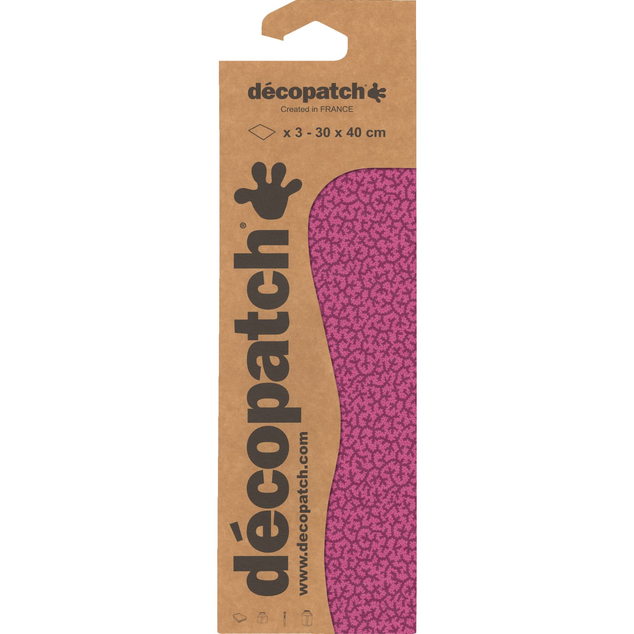 Décopatch 6x Blisterpackung 3 Bogen Papier 30x40cm gleichen Design Nr. 710 C710O