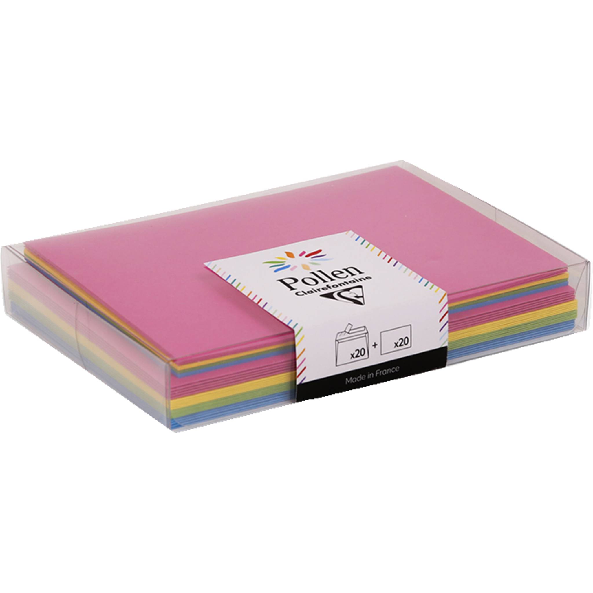 Pollen 5x Set mit 20 Umschlägen 114x162mm + 20 Karten 110x155mm Sommer - 20917C