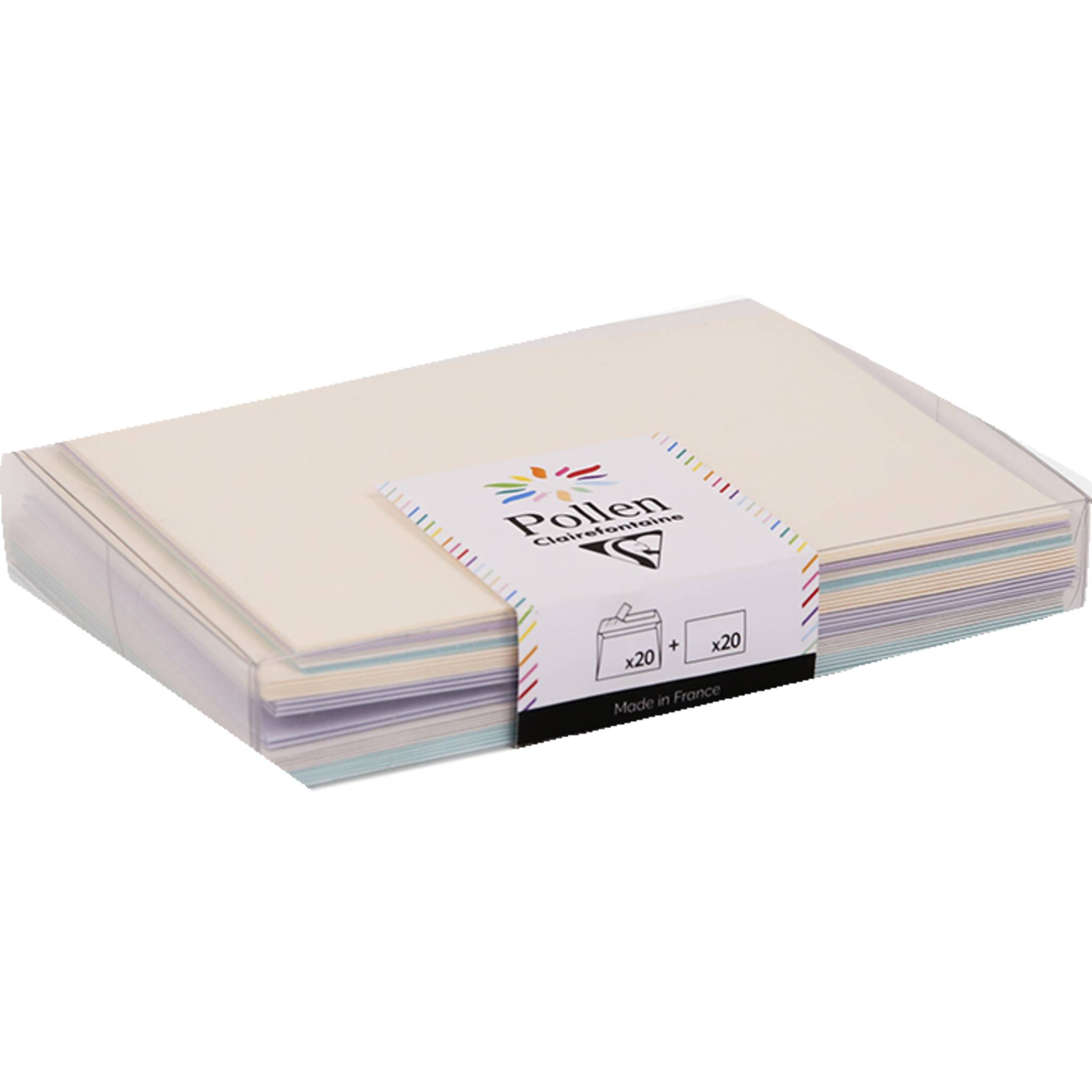 Pollen 5x Set mit 20 Umschlägen 114x162mm + 20 Karten 110x155mm Geburt - 20919C