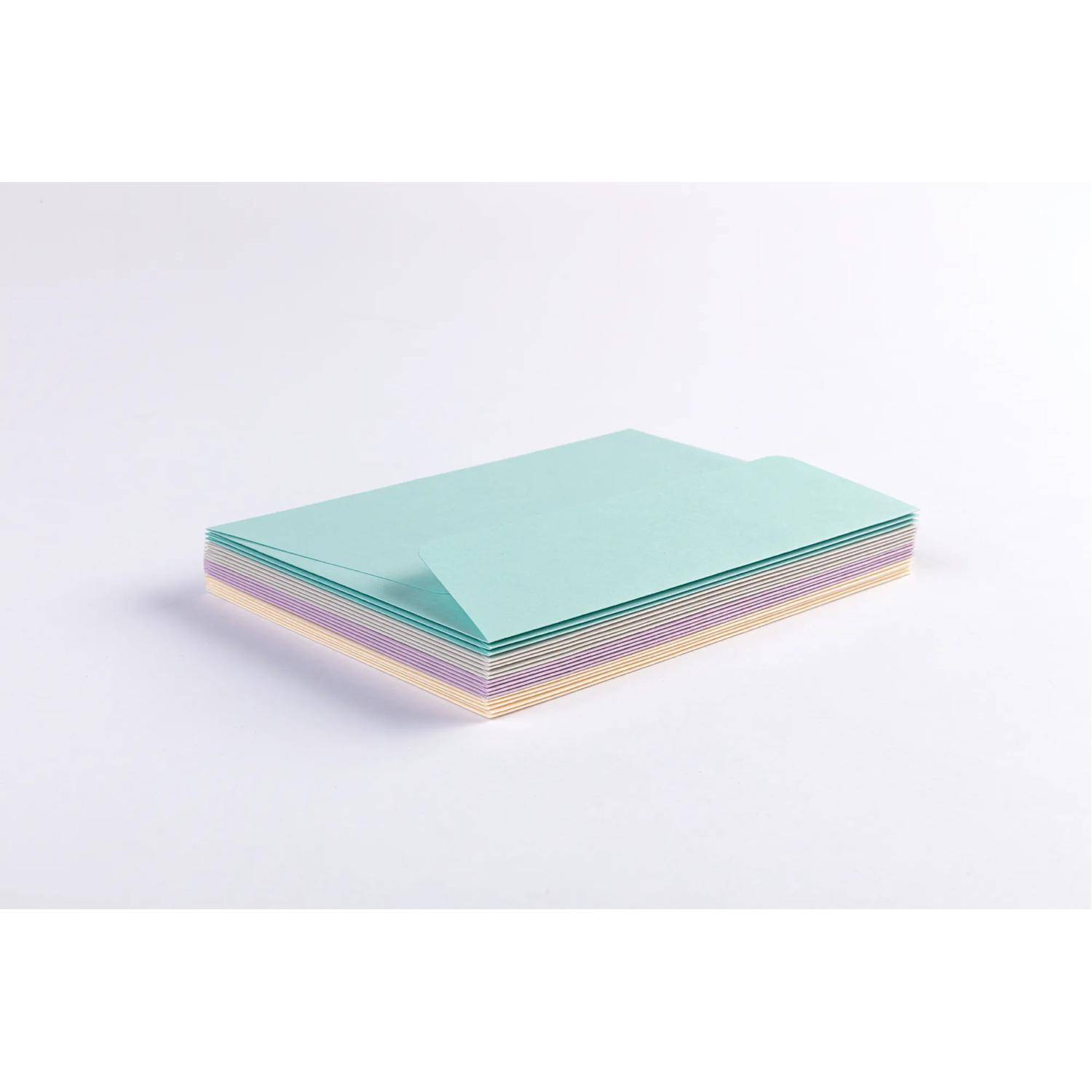 Pollen 5x Set mit 20 Umschlägen 114x162mm + 20 Karten 110x155mm Geburt - 20919C
