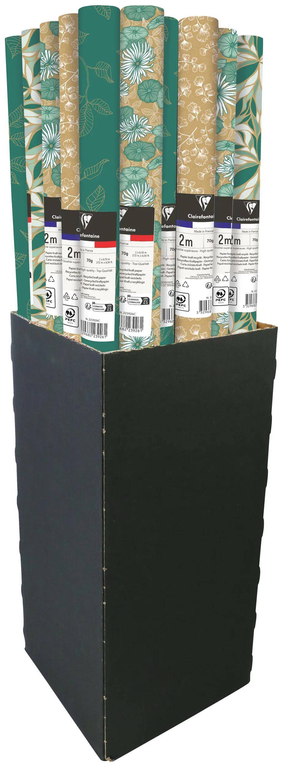 Clairefontaine 30x Geschenkpapier 70g Garden, 2x0,70m display Sortierung 223926C