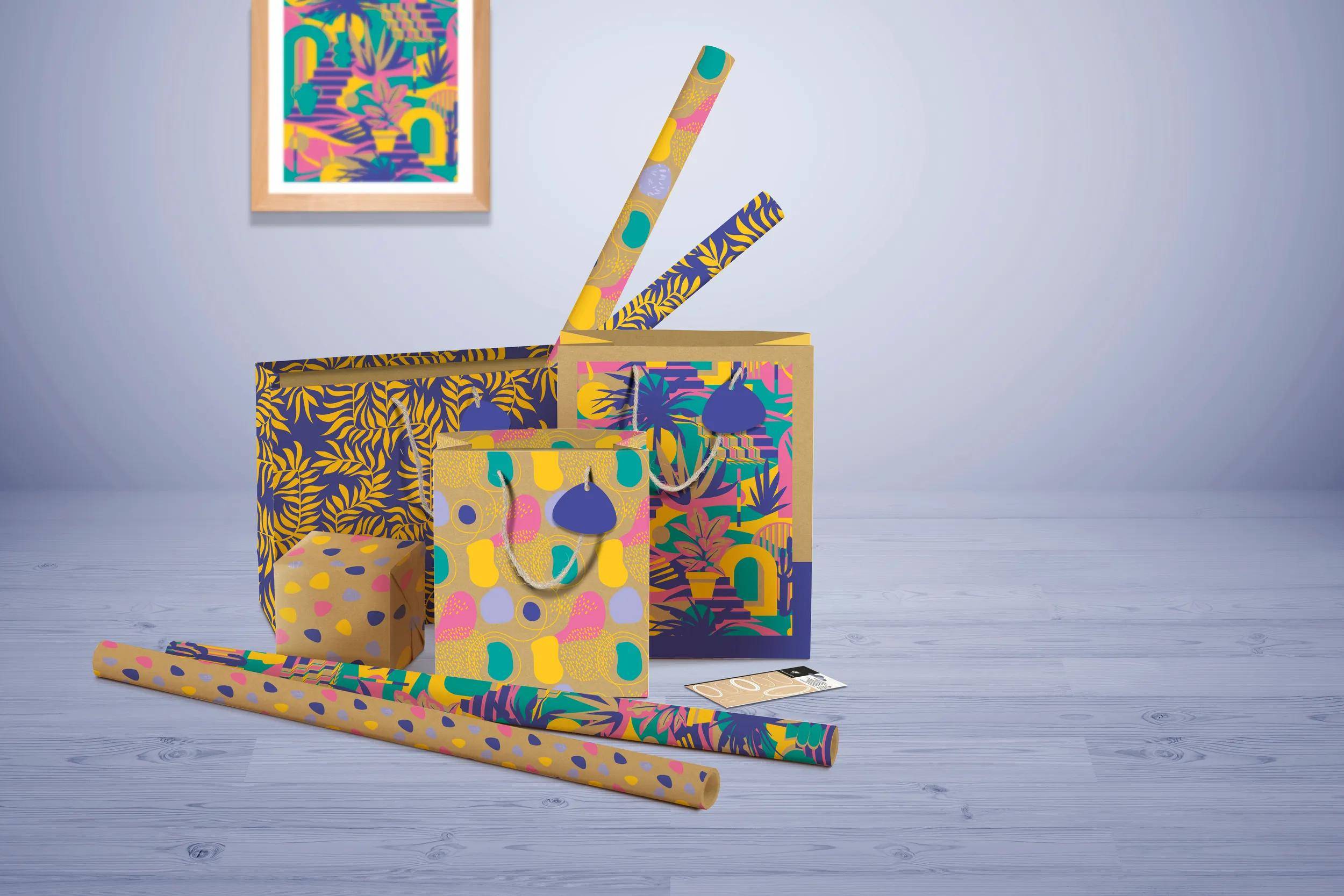 Clairefontaine 30x Geschenkpapier 70g, Rolle 2x0,70m, display Sortierung 223925C