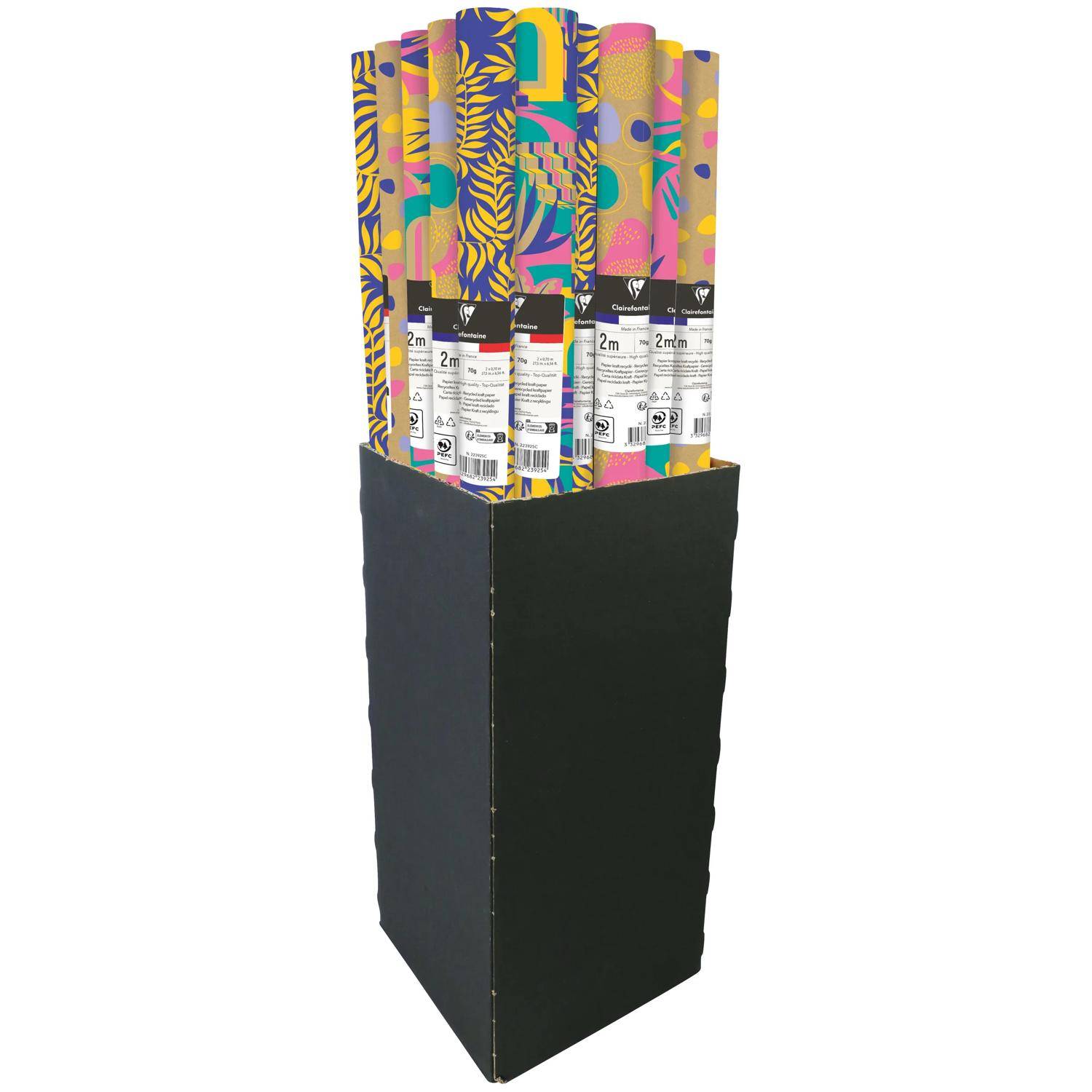 Clairefontaine 30x Geschenkpapier 70g, Rolle 2x0,70m, display Sortierung 223925C