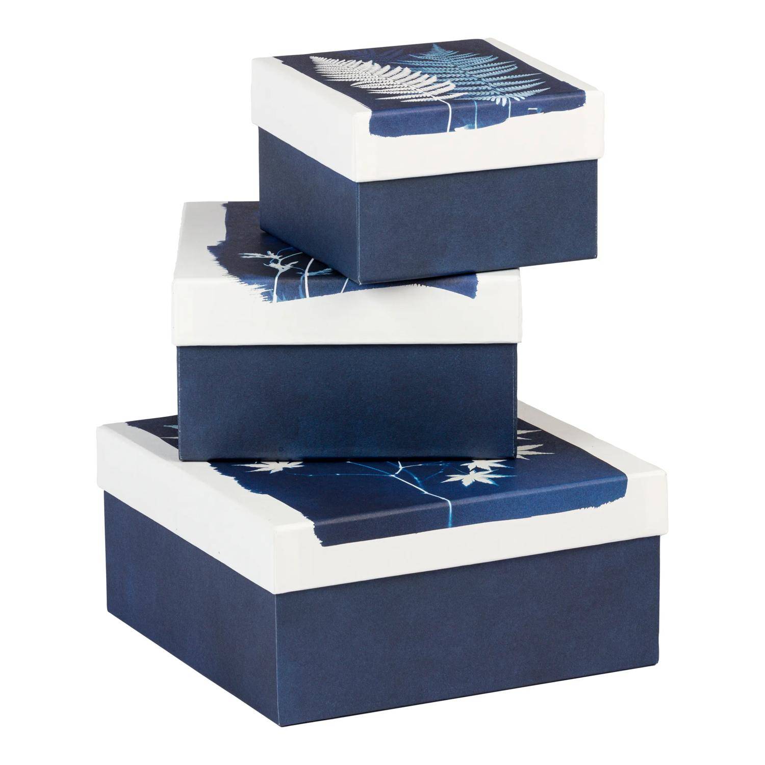 Clairefontaine 2x Set 3 Klappboxen 25x25x12 cm, 20x20x11cm und 16x16x10cm 83514C