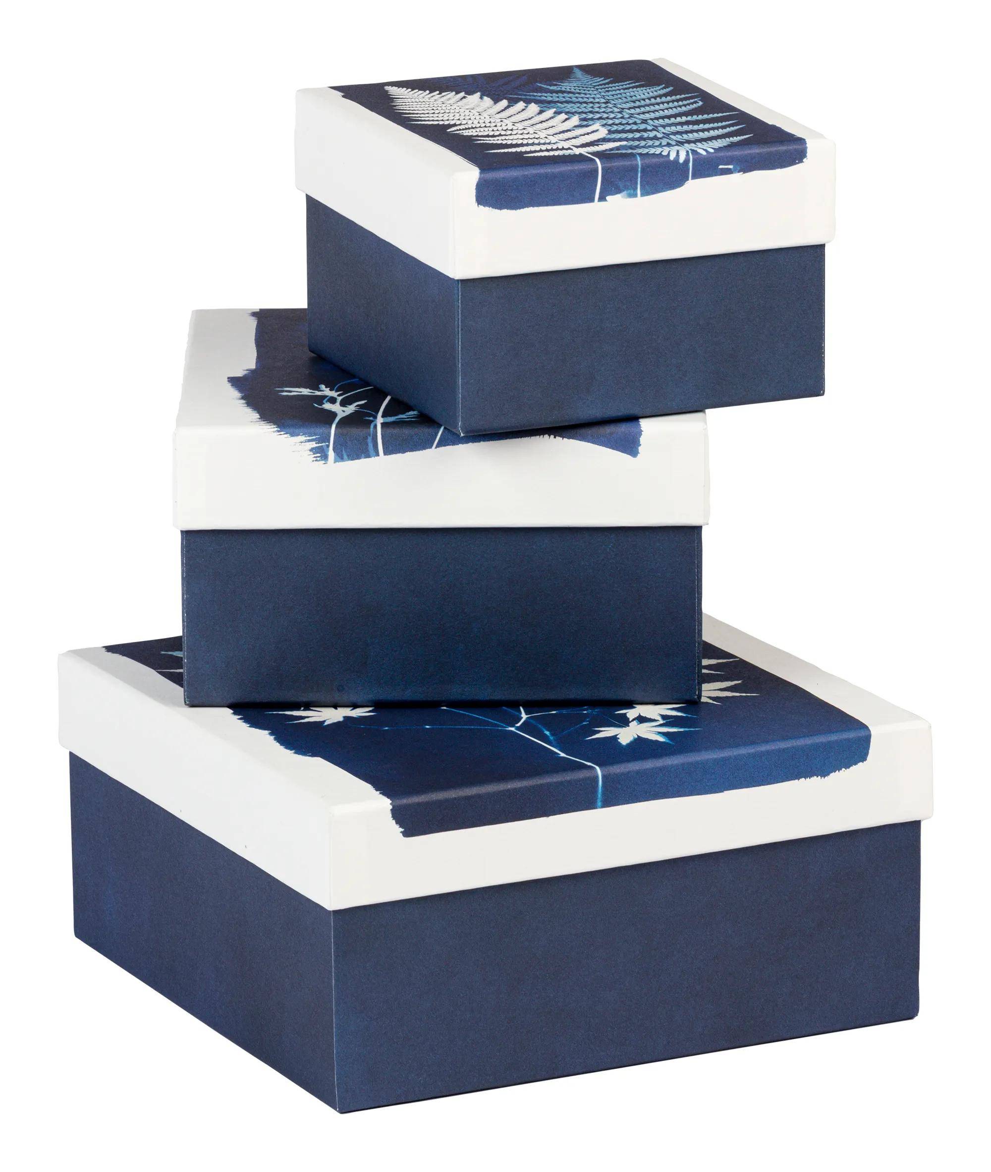 Clairefontaine 2x Set 3 Klappboxen 25x25x12 cm, 20x20x11cm und 16x16x10cm 83514C