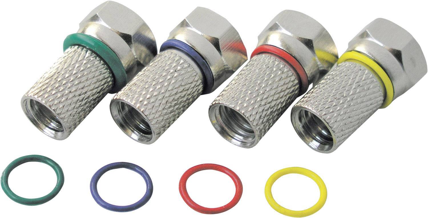 Schwaiger Antennenanschluss - F-Stecker (M) - Koax - 7 mm - Silber (Packung mit