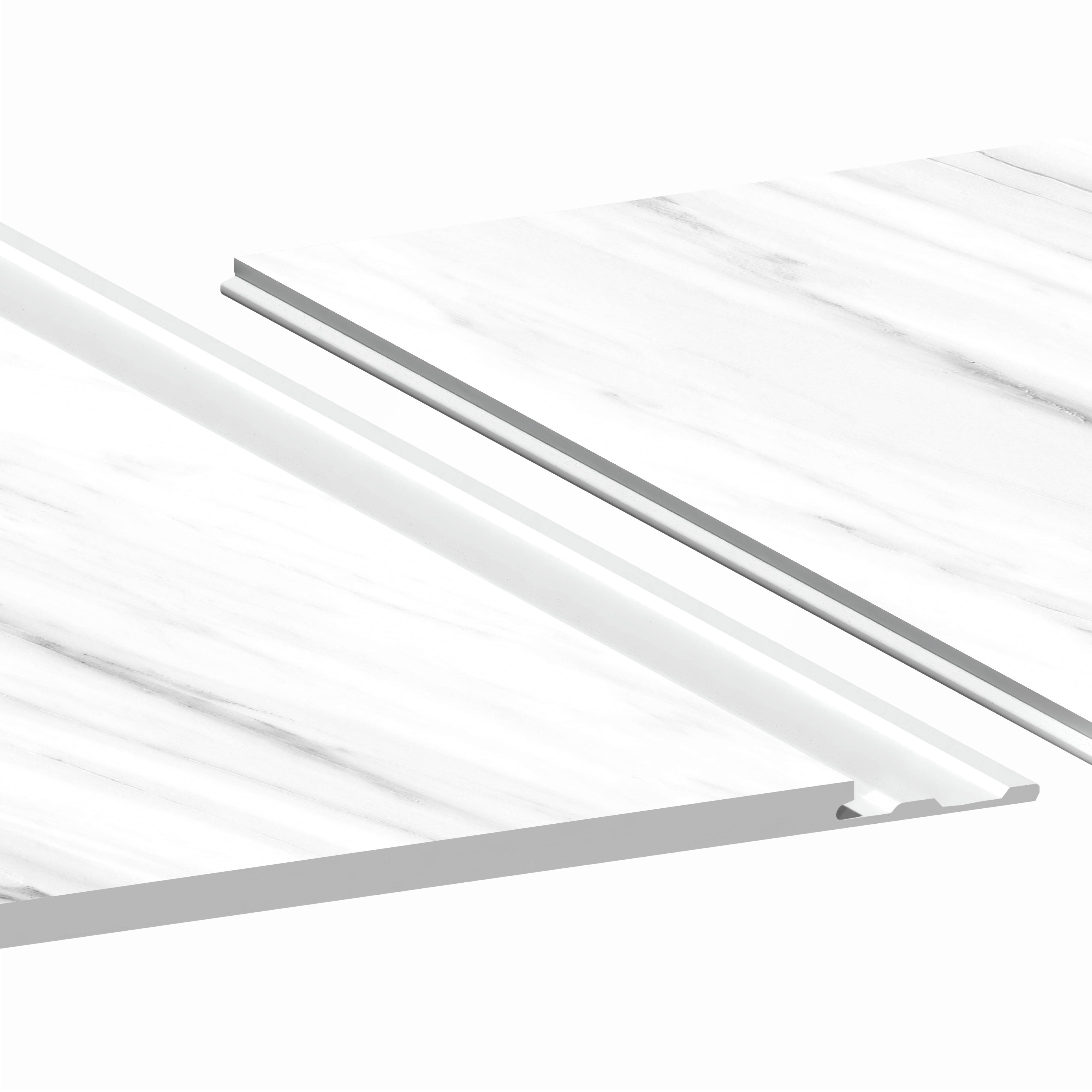 Aqua-Step- ALL IN ONE - Wasserdichte Wandpaneele und Bodenpaneele für Badezimmer - Marmo Carraba - 6 Paneele (2,34m²)