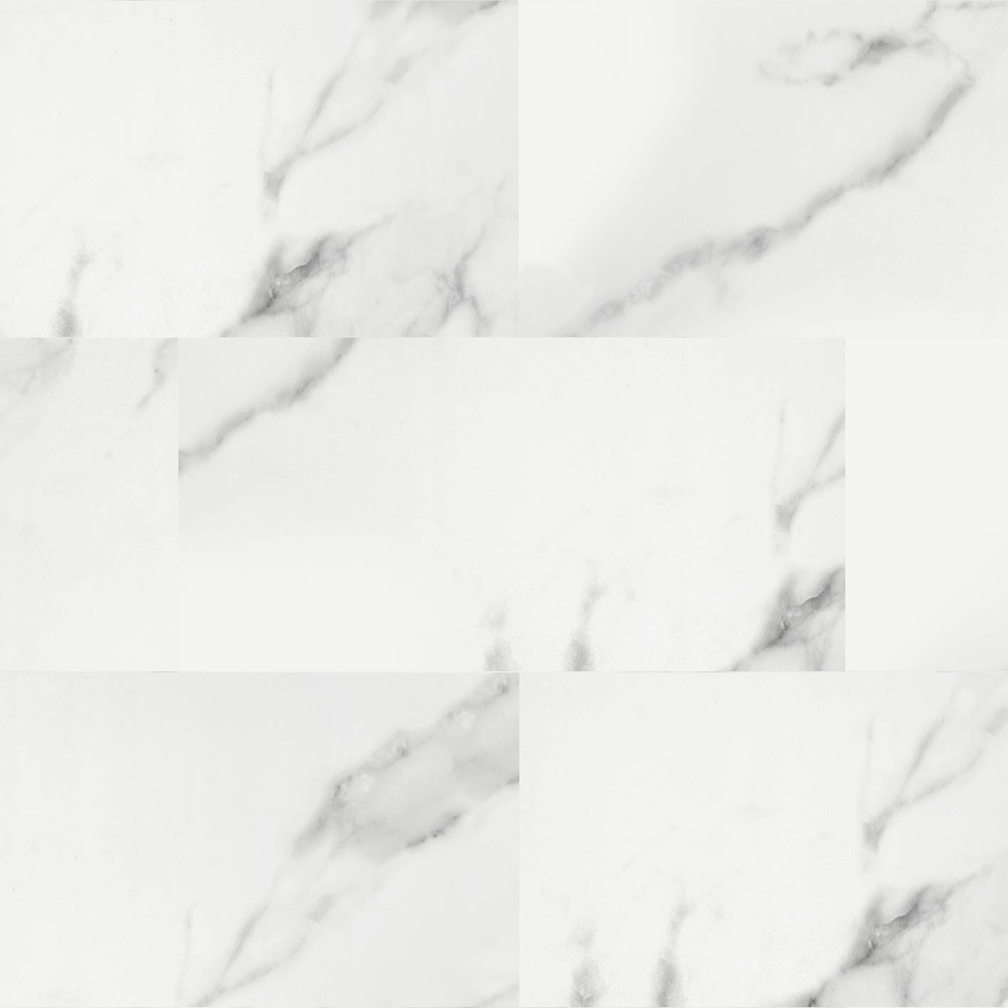 Aqua Click Tiles XL - Wasserdichte Wandpaneele und Bodenpaneele für Badezimmer - Glasgow XL - weiß - 5 Paneele (2,26m²)