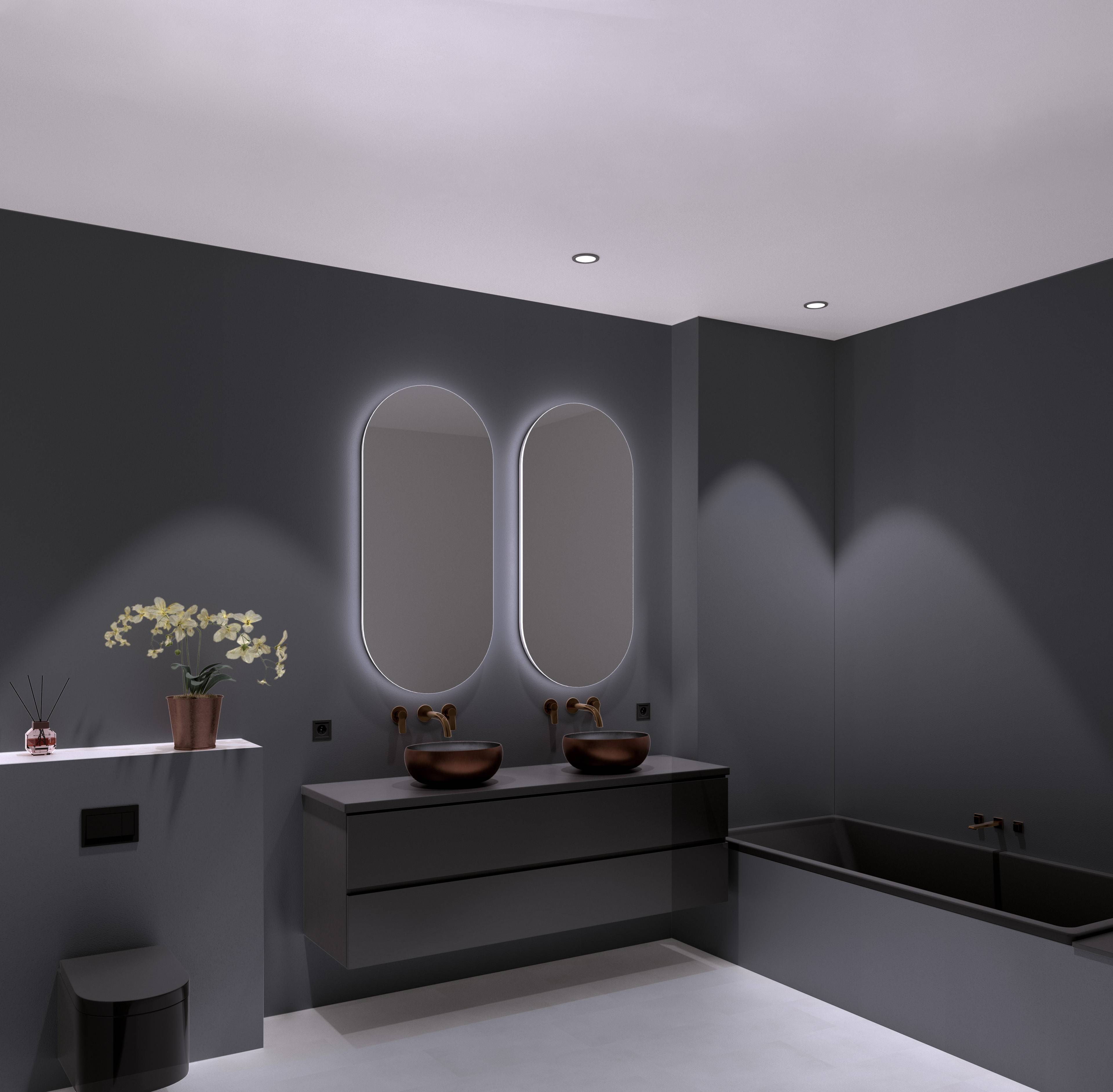 Aqua-Step- ALL IN ONE - Wasserdichte Wandpaneele und Bodenpaneele für Badezimmer - Platingrau - 6 Paneele (2,34m²)