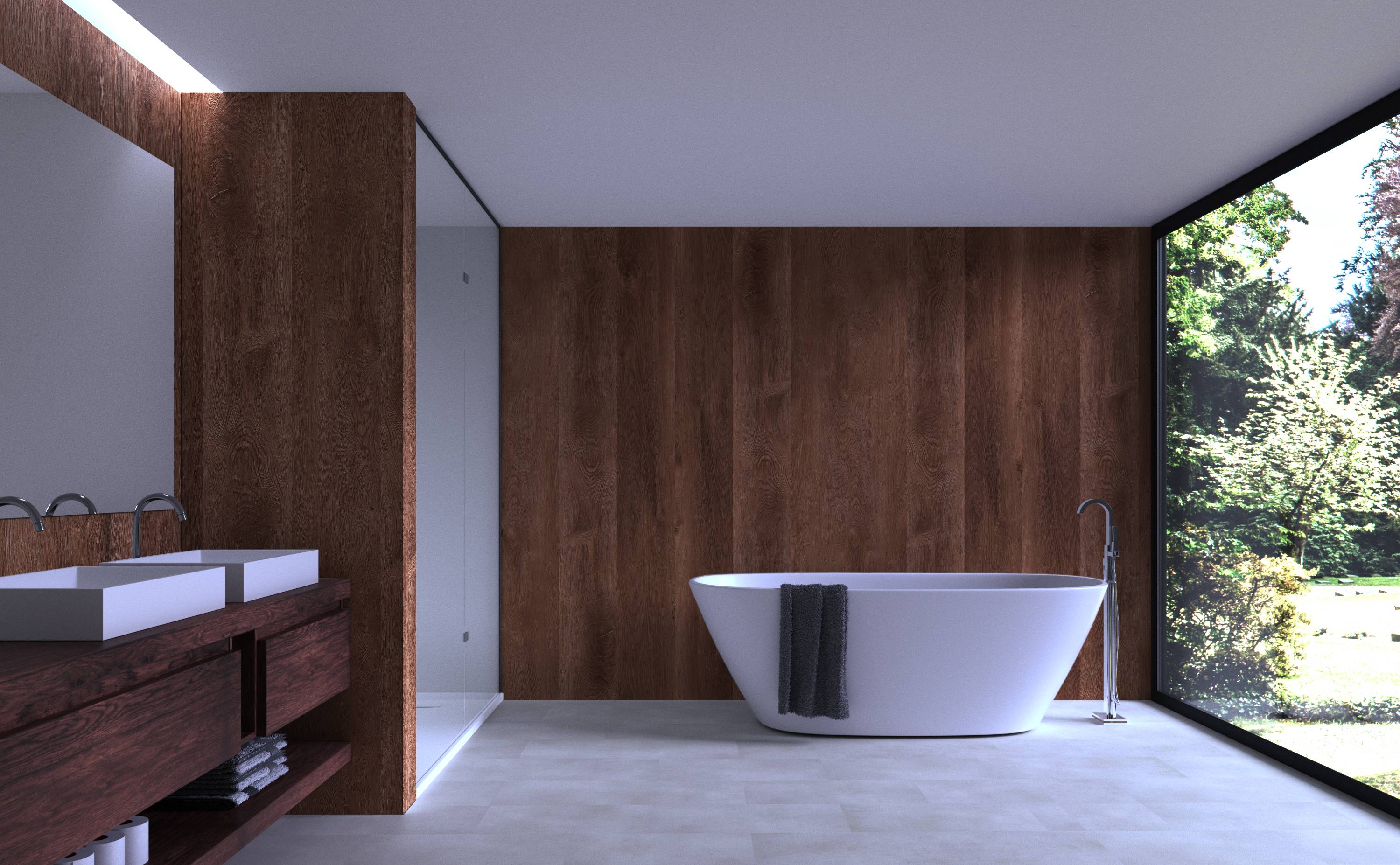 Aqua-Step- ALL IN ONE - Wasserdichte Wandpaneele und Bodenpaneele für Badezimmer - Newcastle - 6 Paneele (2,34m²)