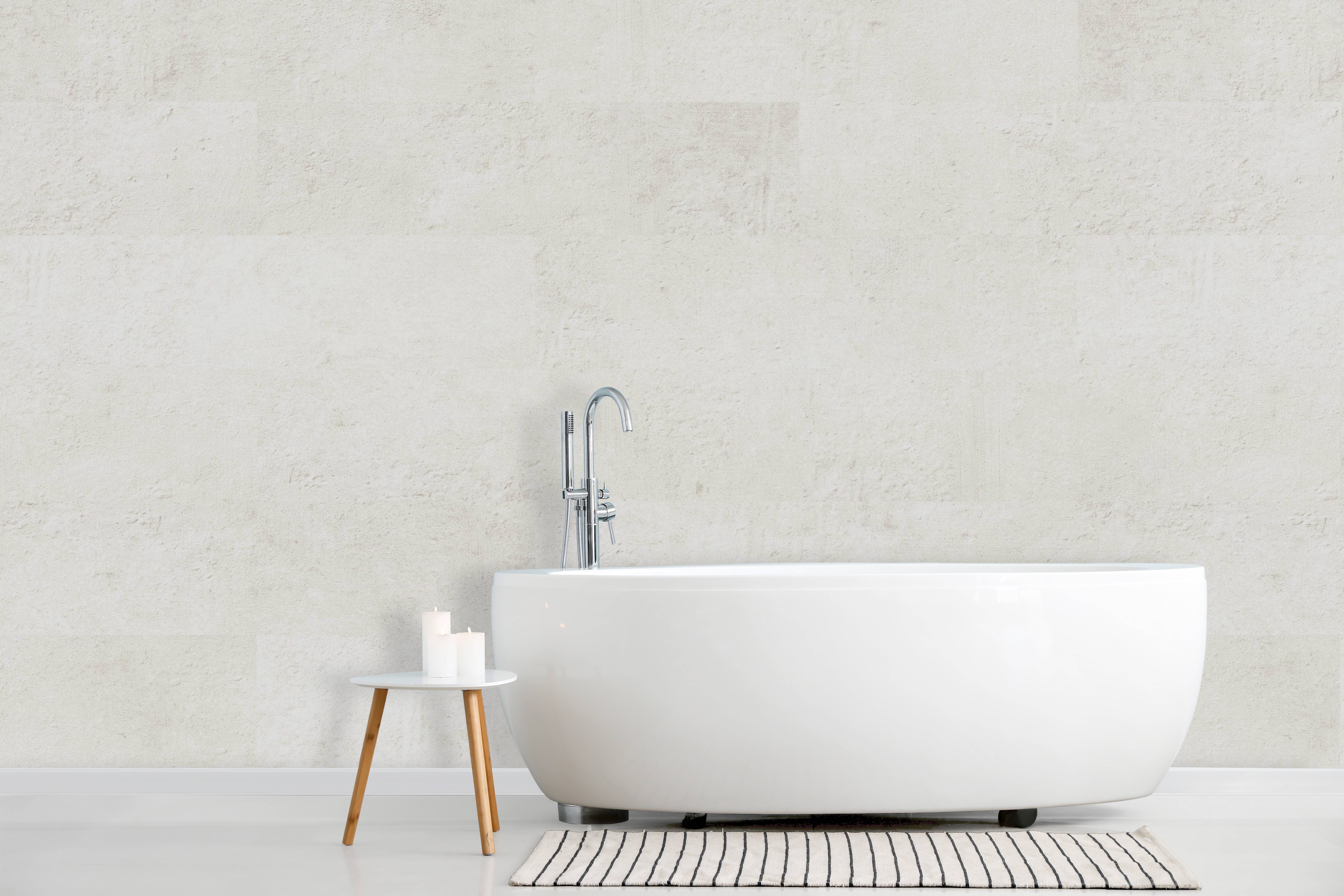 Aqua-Step- ALL IN ONE - Wasserdichte Wandpaneele und Bodenpaneele für Badezimmer - French Limestone - 6 Paneele (2,34m²)