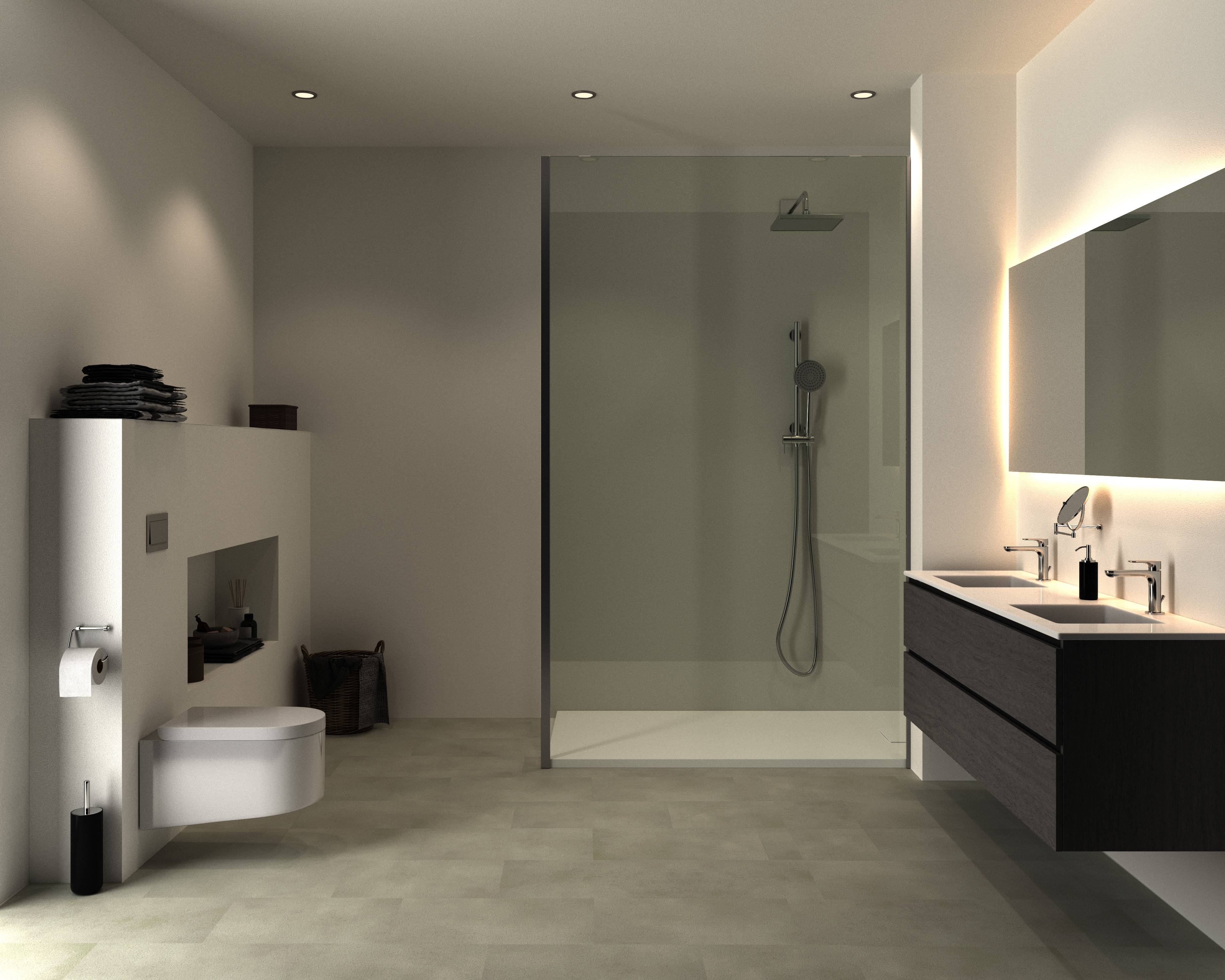 Aqua-Step- ALL IN ONE - Wasserdichte Wandpaneele und Bodenpaneele für Badezimmer - Weiß - 6 Paneele (2,34m²)