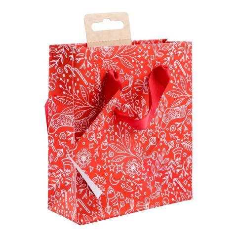 Clairefontaine 5x, kleine Geschenktasche rot & weiß 12x4,5x13,5 cm Rot 212916C