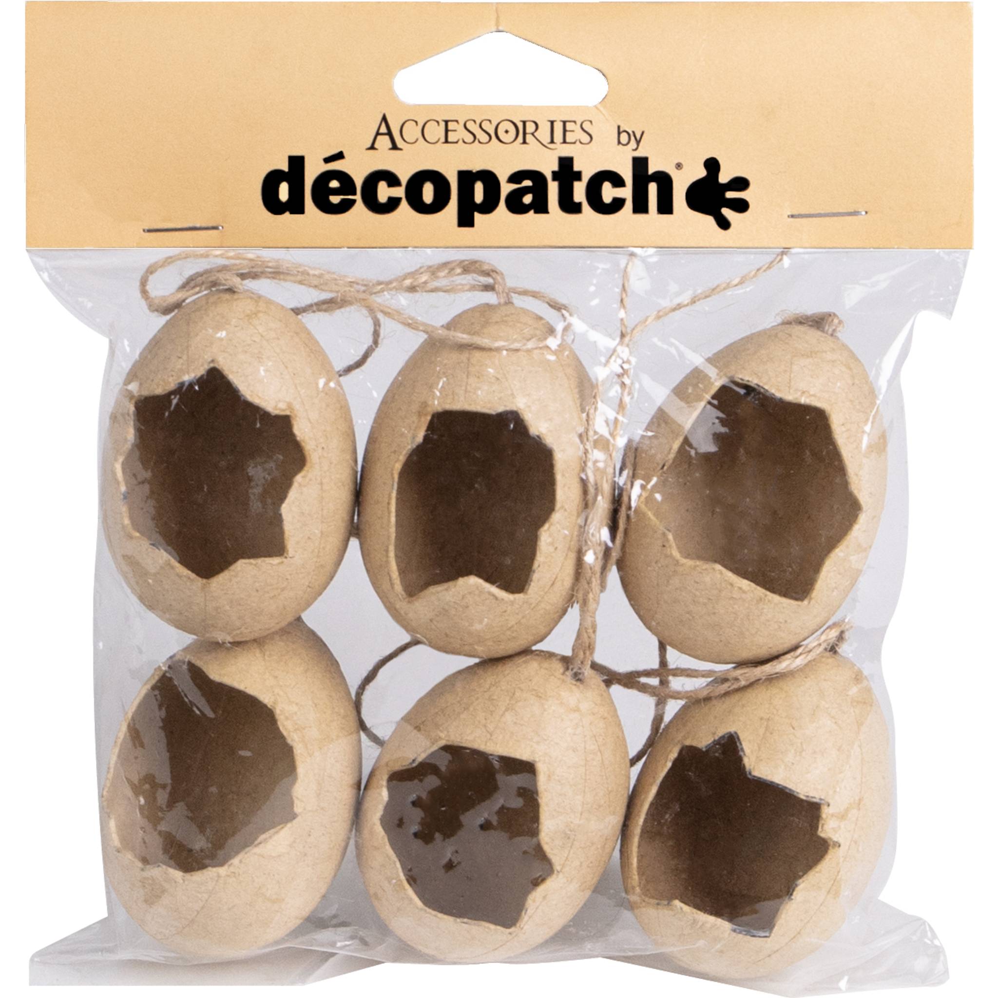 Décopatch 5x Packung mit 6 aufgeschlagenen Eiern zum Aufhängen - AC907C
