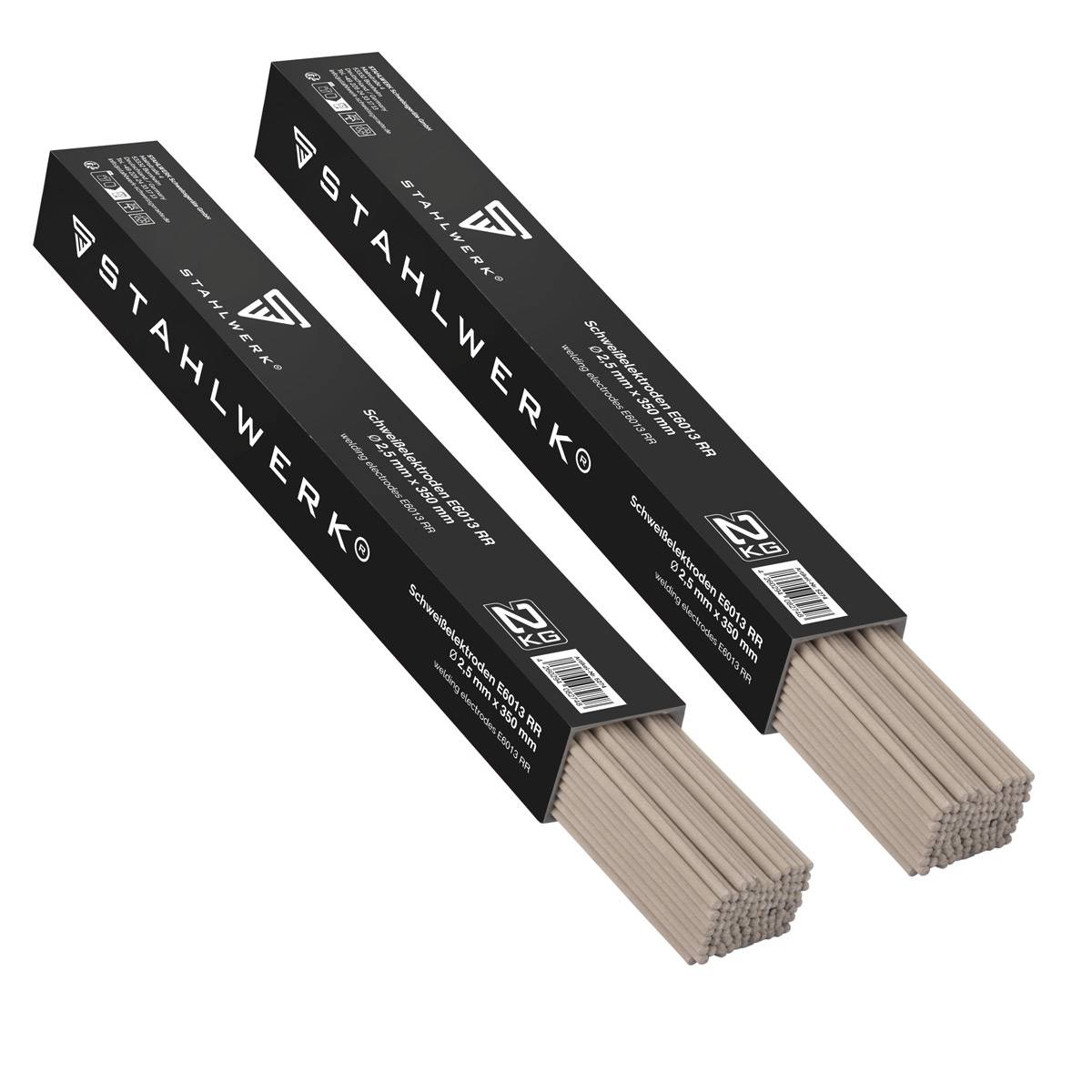STAHLWERK 2 x Stabelektroden AWS E6013RR dick rutilumhüllt 2,5 x 350 mm 2 kg