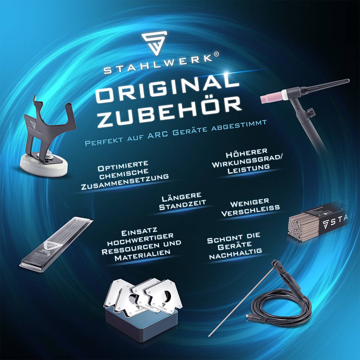 STAHLWERK 2 x Stabelektroden AWS E6013RR dick rutilumhüllt 2,5 x 350 mm 2 kg