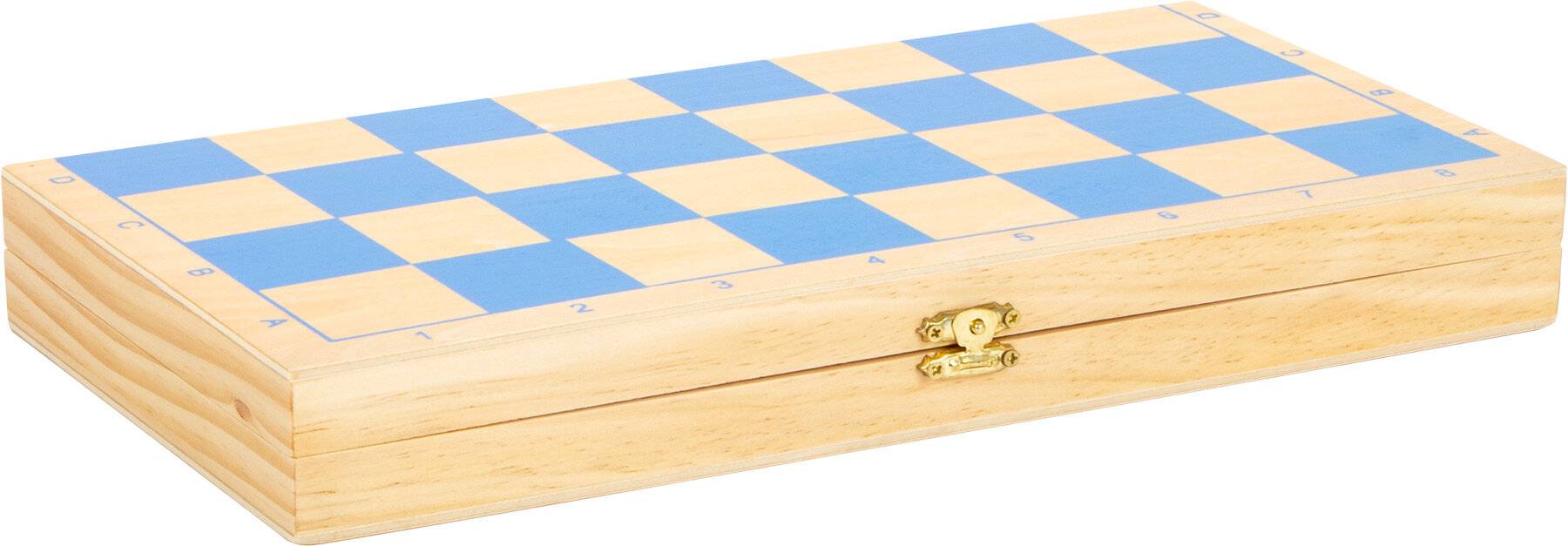 small foot Schach Ritter aus Holz, Reisespiel zum Klappen, ab 6 Jahren, 6084