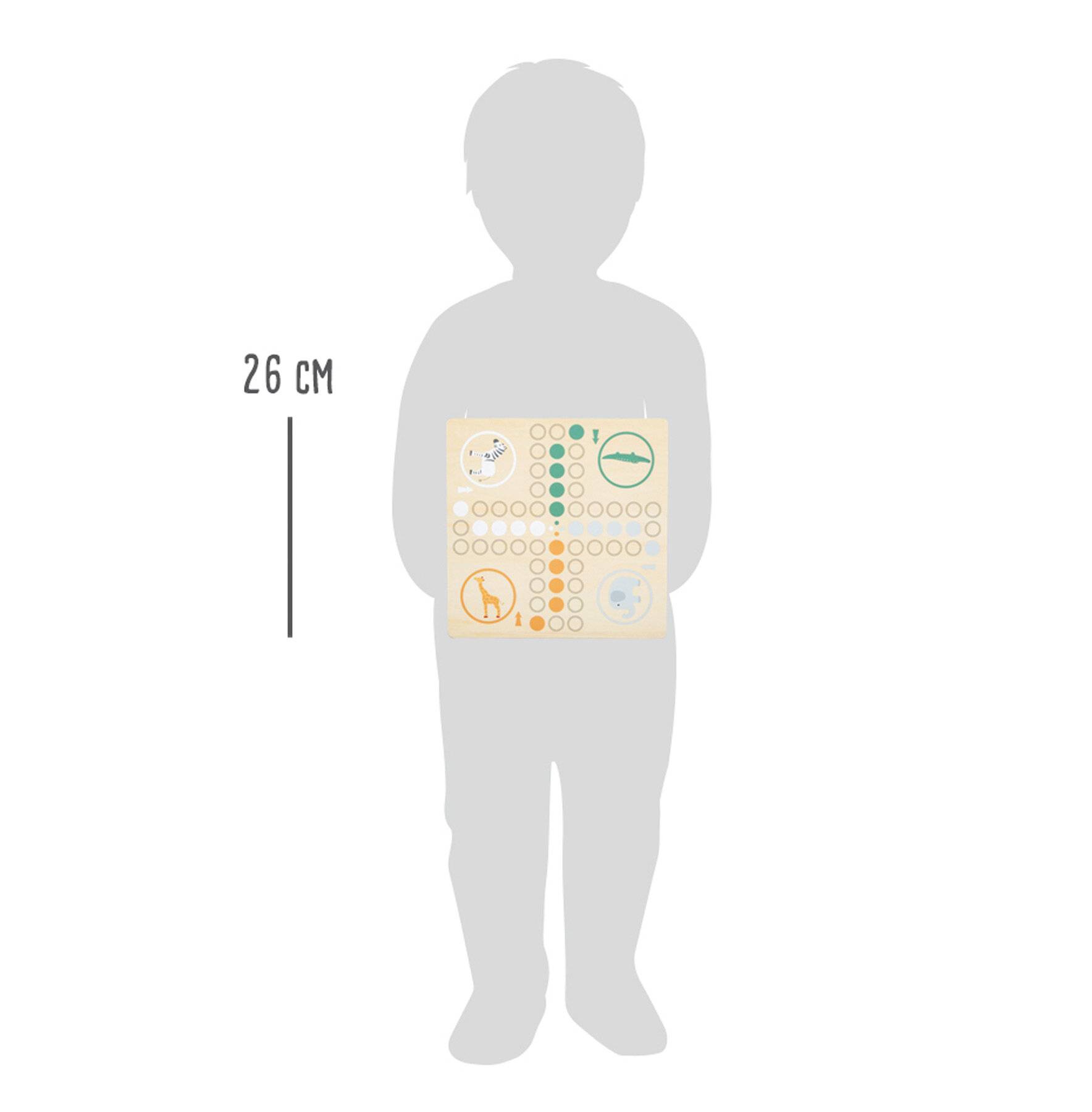small foot 11697 Ludo Safari aus Holz, Gesellschaftsspiel