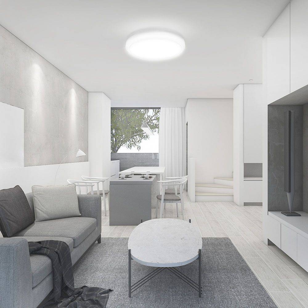 V-TAC LED-Deckenleuchte VT-8630, EEK: F, 36 W, 3820 lm, 3000 K, IP44, 350 mm