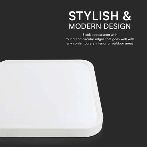 V-TAC LED-Deckenleuchte VT-8618, EEK: F, 18 W, 1830 lm, 3000 K, IP44, 250x250 mm V-TAC LED-Deckenleuchte VT-8618, EEK: F, 18 W, 1830 lm, 3000 K, IP44, 250x250 mm