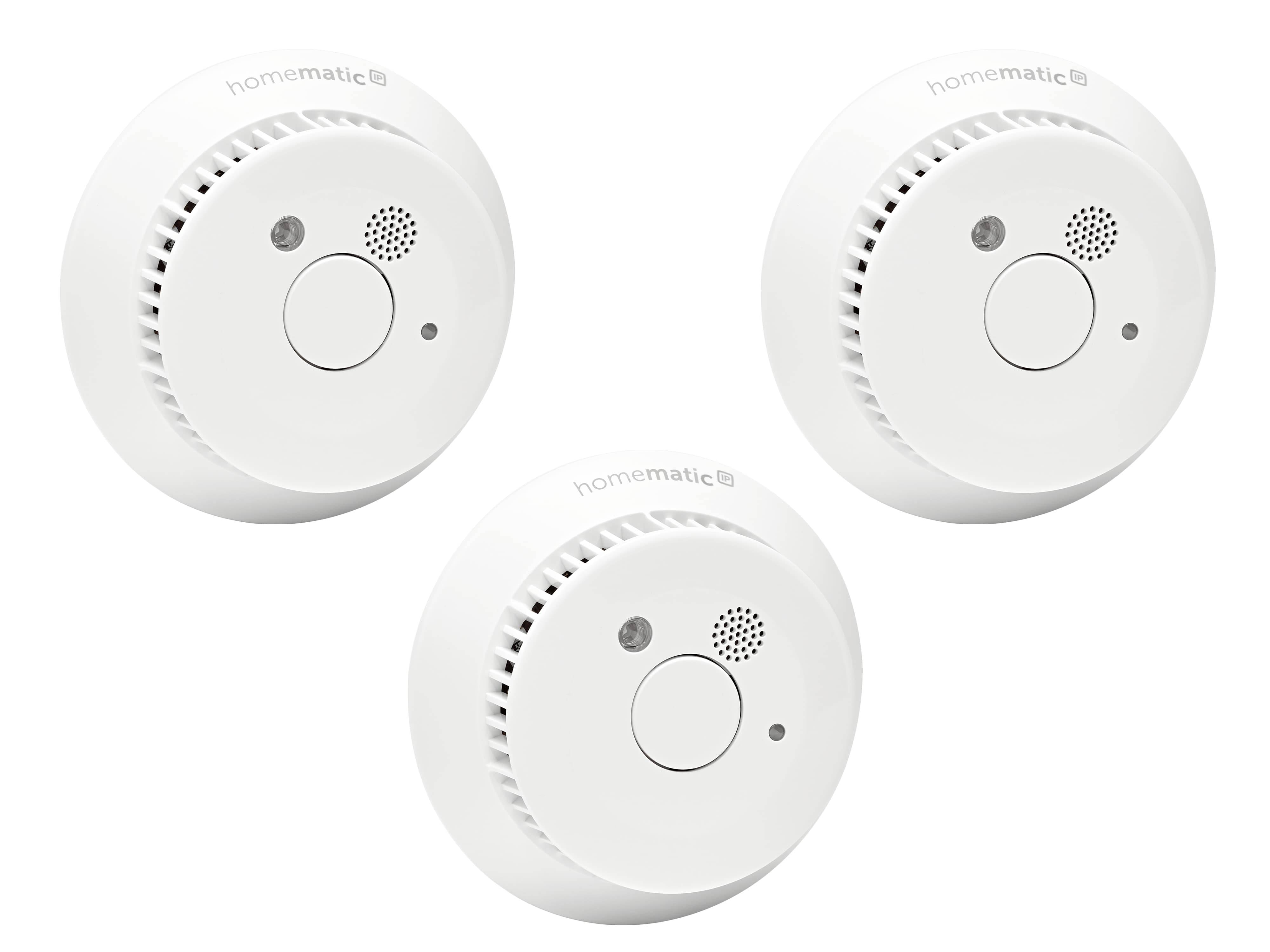 HOMEMATIC IP 156587A0, Rauchwarnmelder, Q-Label, 3 Stück