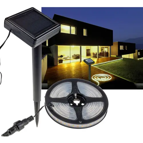 CHILITEC Solar LED-Strip, 3 m, IP44, 3000 K, warmweiß CHILITEC Solar LED-Strip, 3 m, IP44, 3000 K, warmweiß