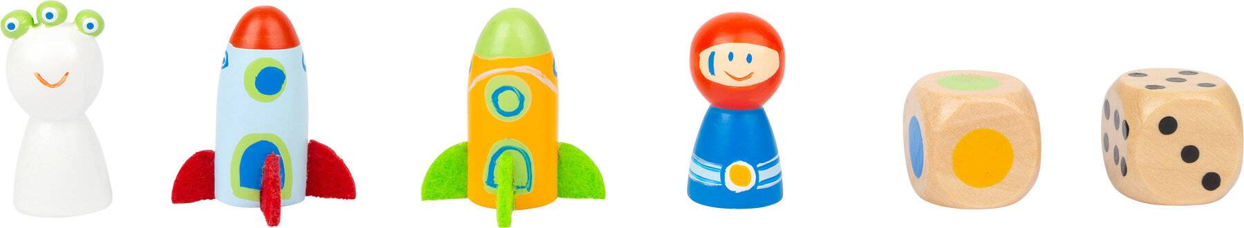 small foot Ludo Space aus Holz, Brettspiel in Klappbox ab 4 Jahren