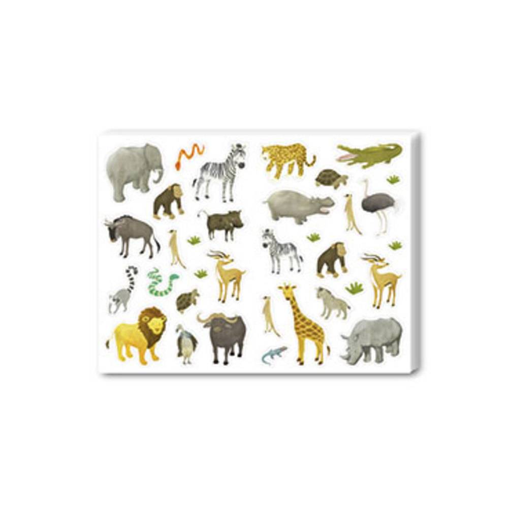 Maildor Mimi Stick', 12 Stickerbogen 21x16cm, Savanne - Mehrfarbig AE009O