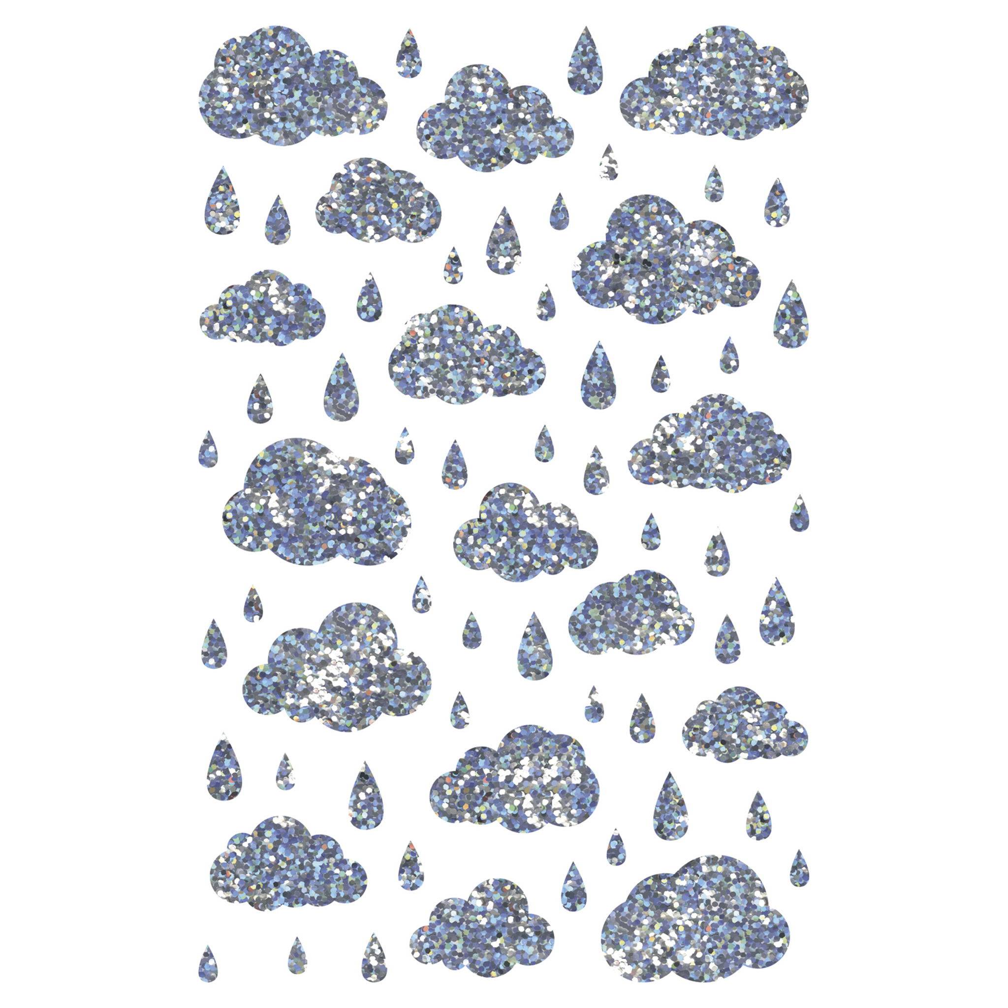 Maildor Initial, 20 Stickerbogen 10,5x16cm, Holografisch - Silber AE062O