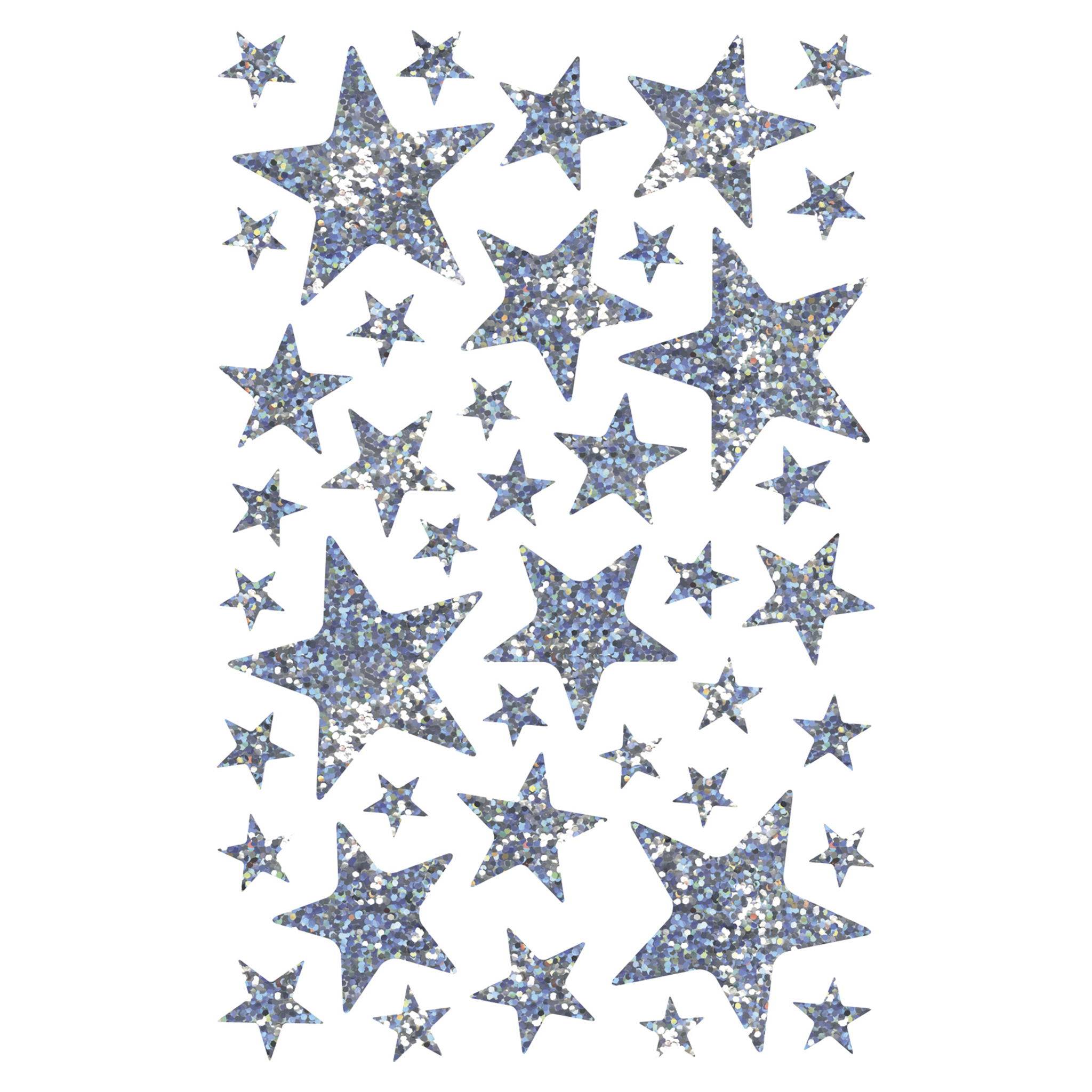 Maildor Initial, 20 Stickerbogen 10,5x16cm, Holografisch - Silber AE062O