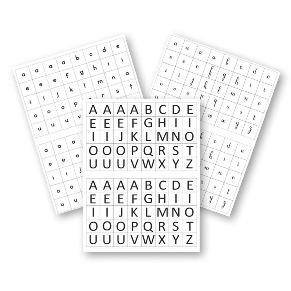 Maildor Educatives, 20 Stickerbogen 16x21cm, Alphabet - Mehrfarbig AE123O
