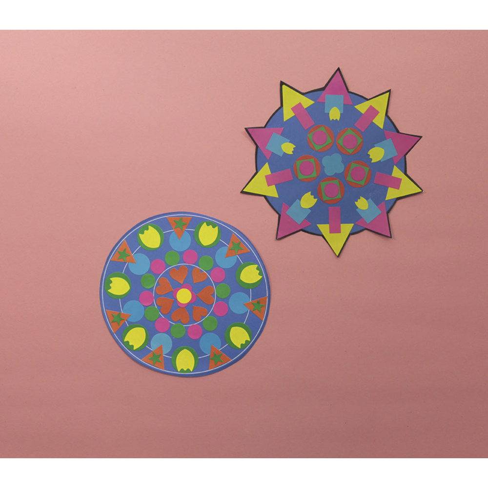 Maildor Geometrisch, 20 Stickerbogen 16x21cm, Verzierungen - Mehrfarbig AE120O