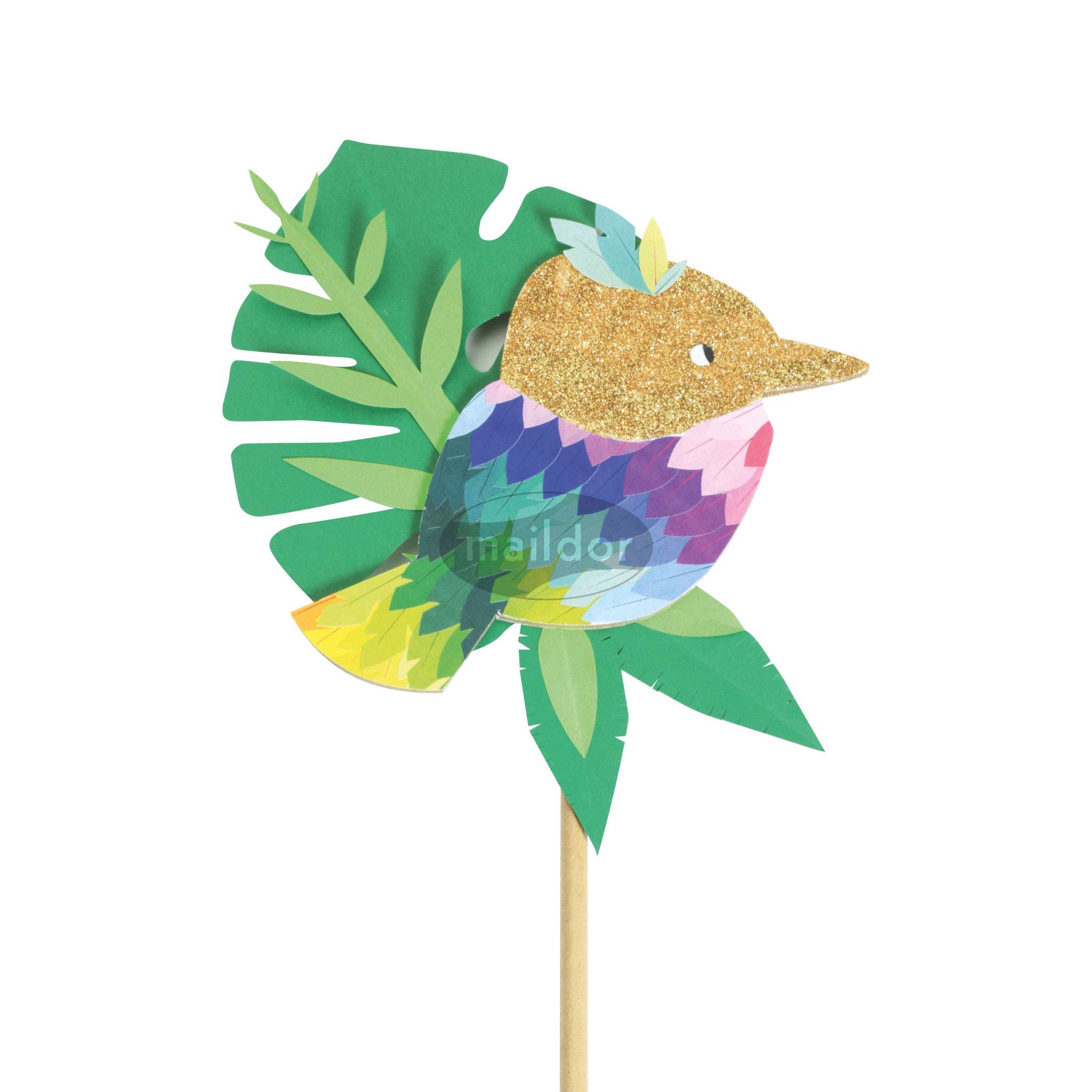 Maildor Decoraty, 20 Stickerbogen 14,8x21cm, Federn - Mehrfarbig AE182C