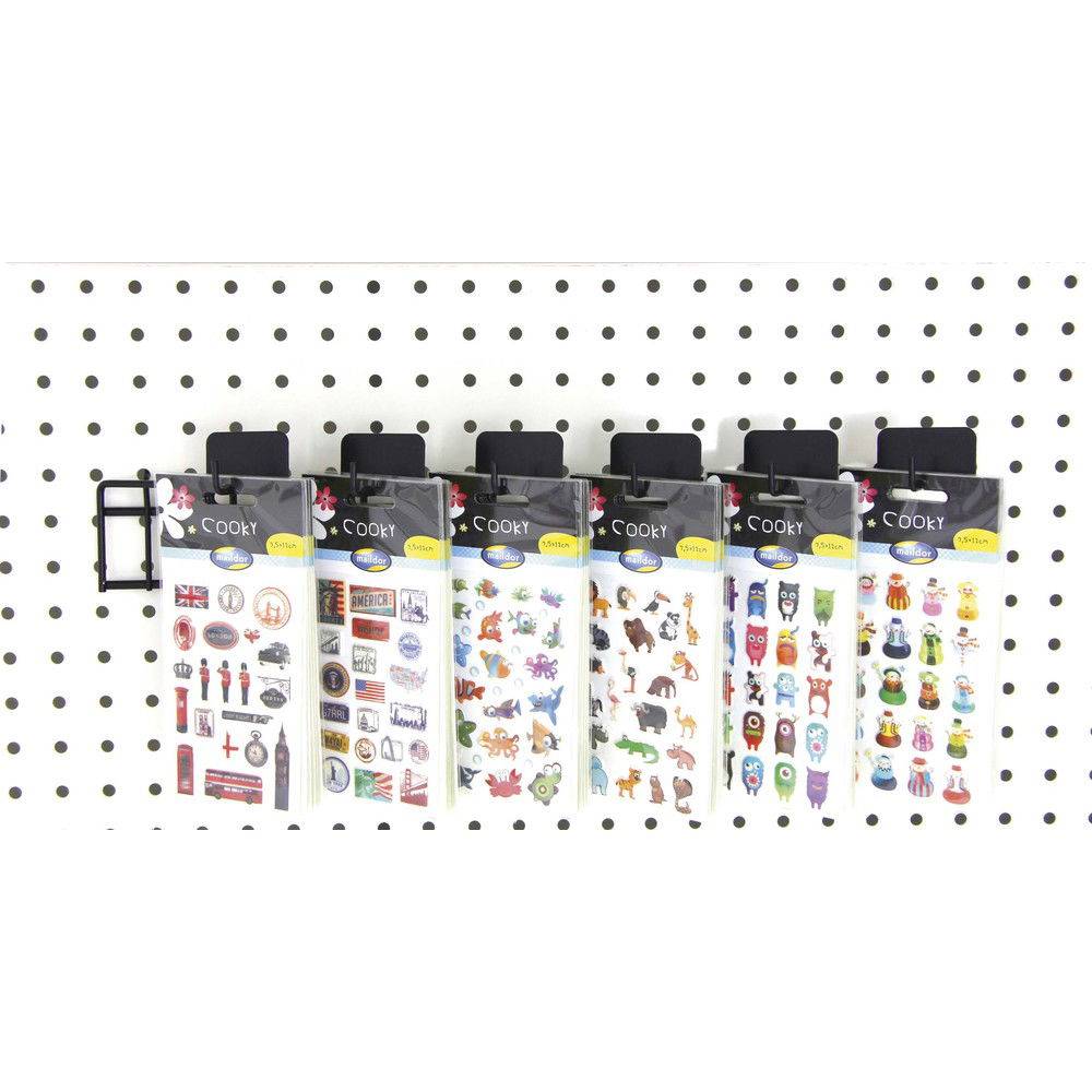 Maildor Hakenleiste für Display mit 6 Positionen Schwarz DI002O